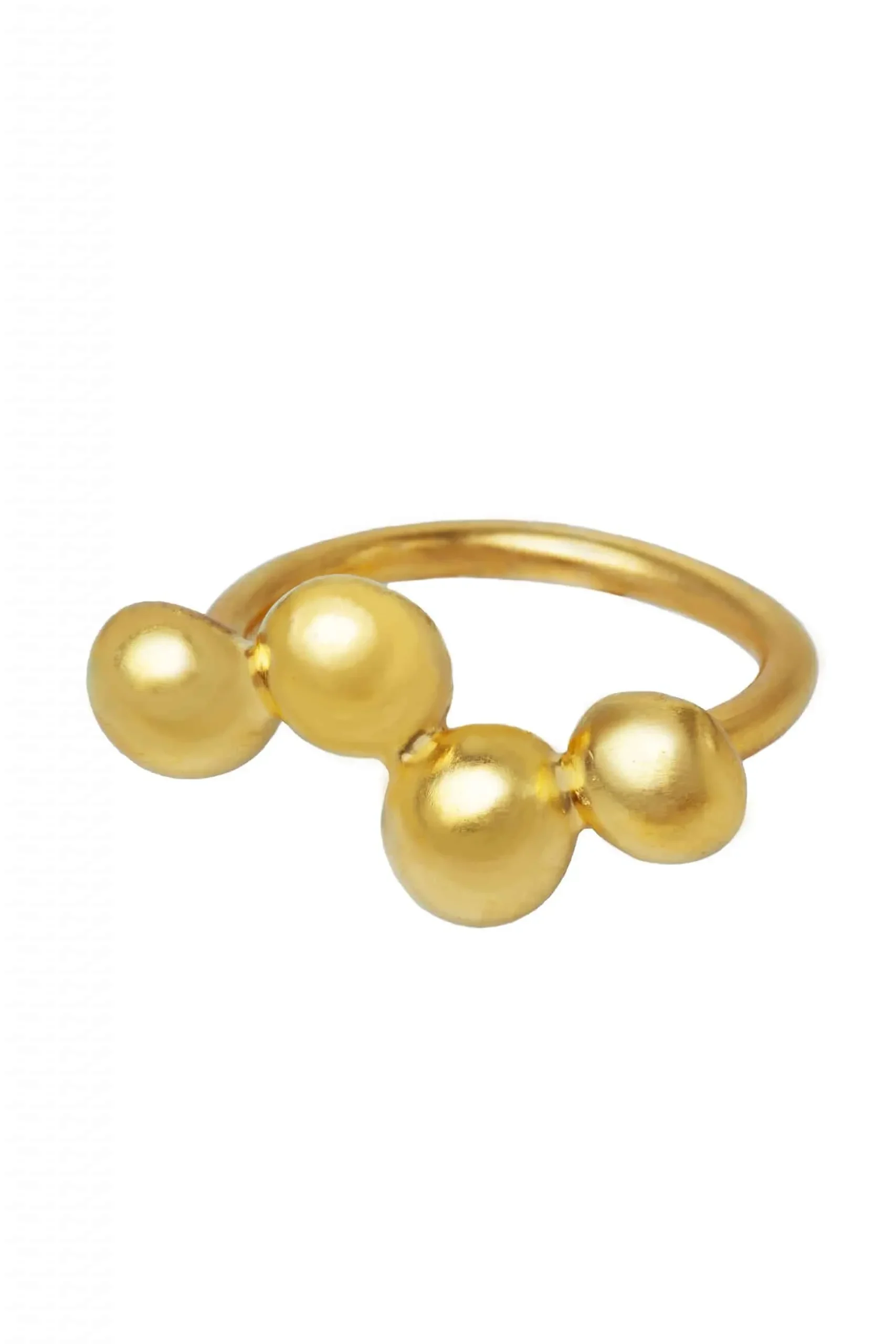 Handmade Jewellery | Bubble gold plated silver ring gallery 2