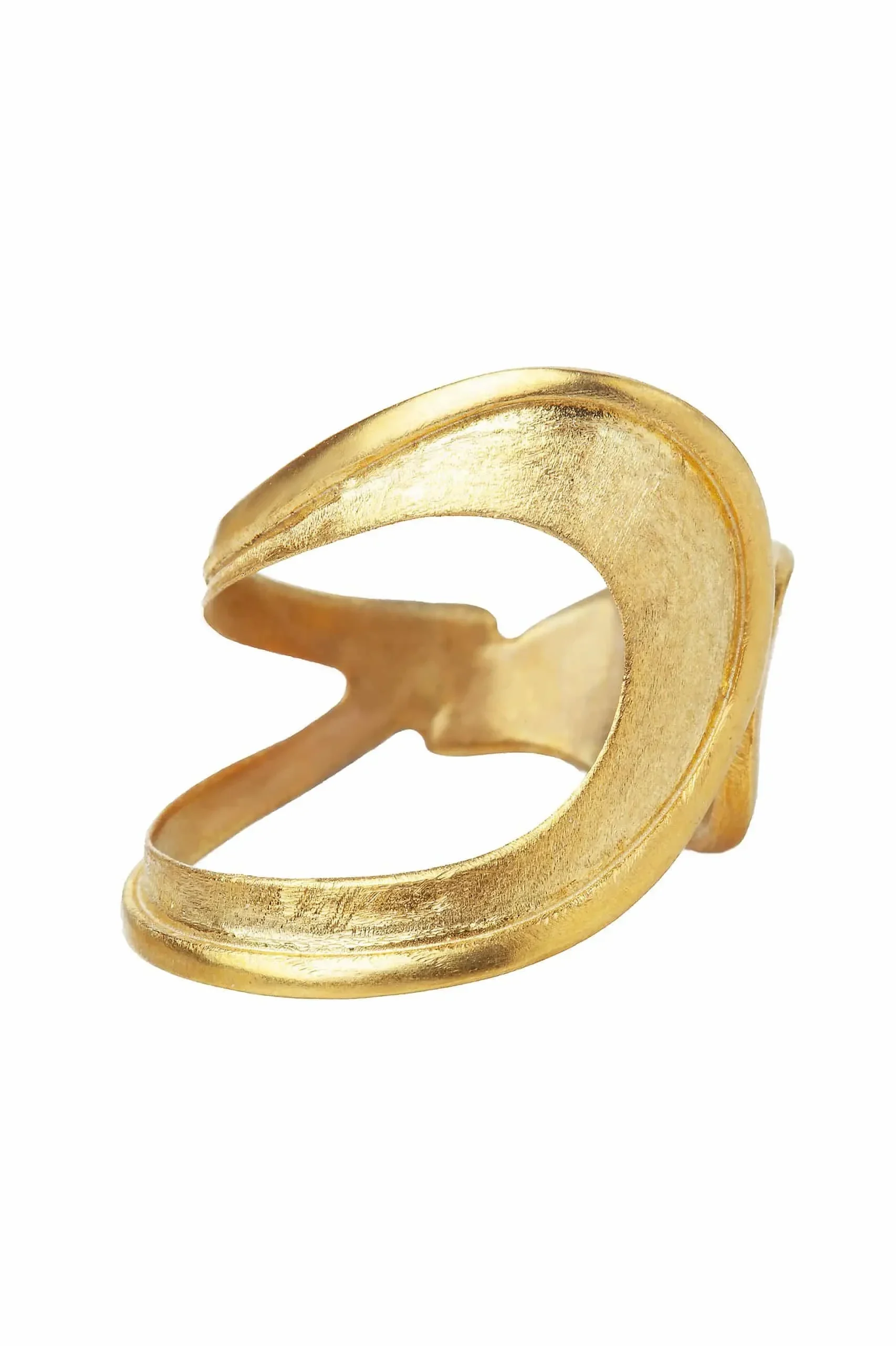 Handmade Jewellery | Paisley handmade gold plated silver ring gallery 3