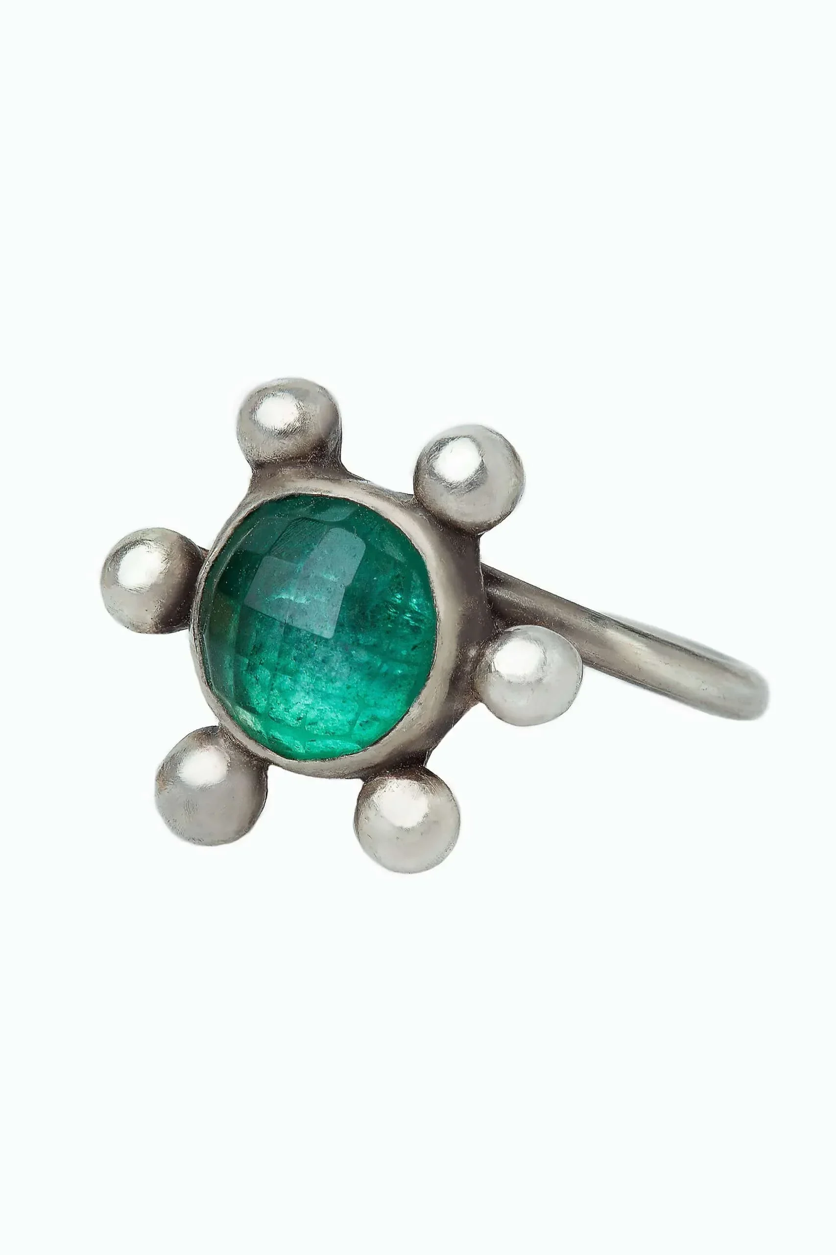 Handmade Jewellery | Aventurine handmade flower silver ring gallery 2