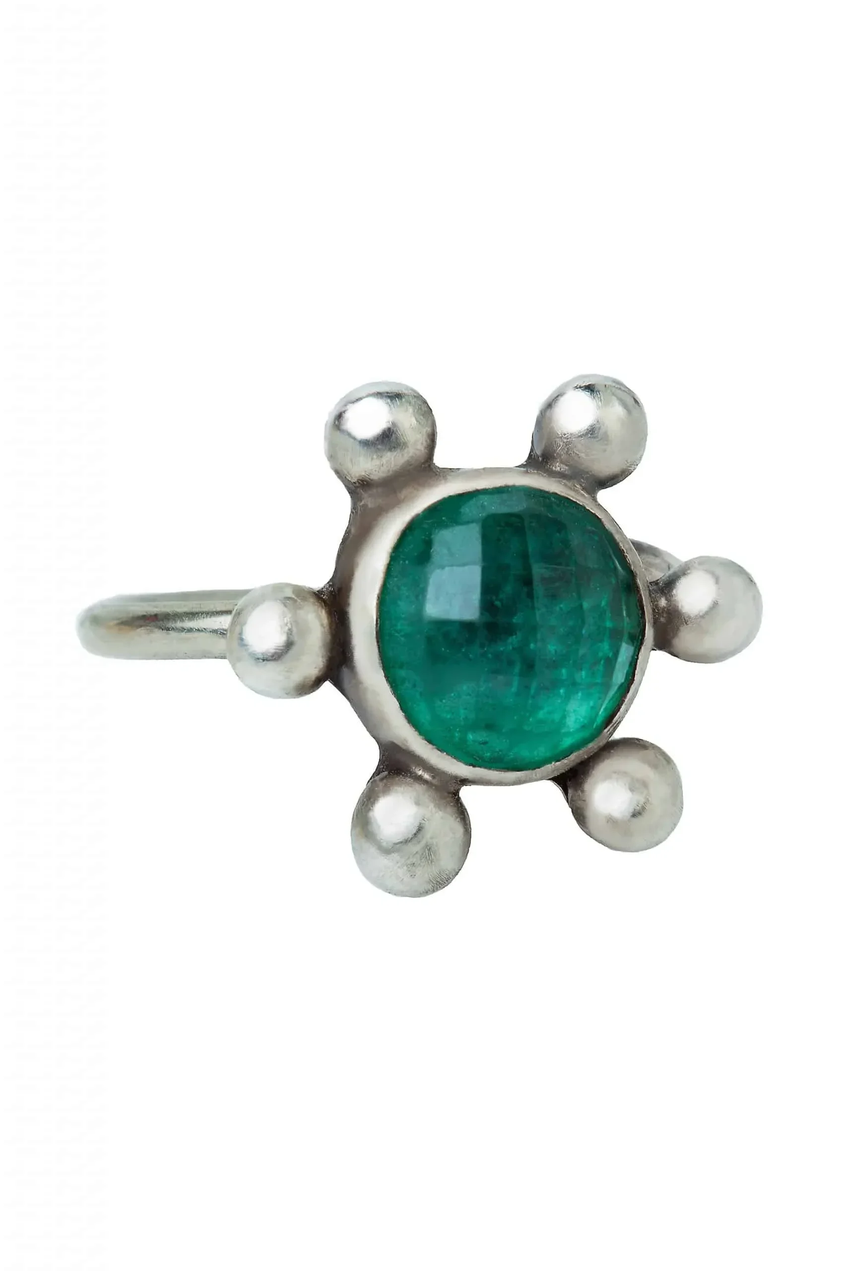 Handmade Jewellery | Aventurine handmade flower silver ring gallery 3