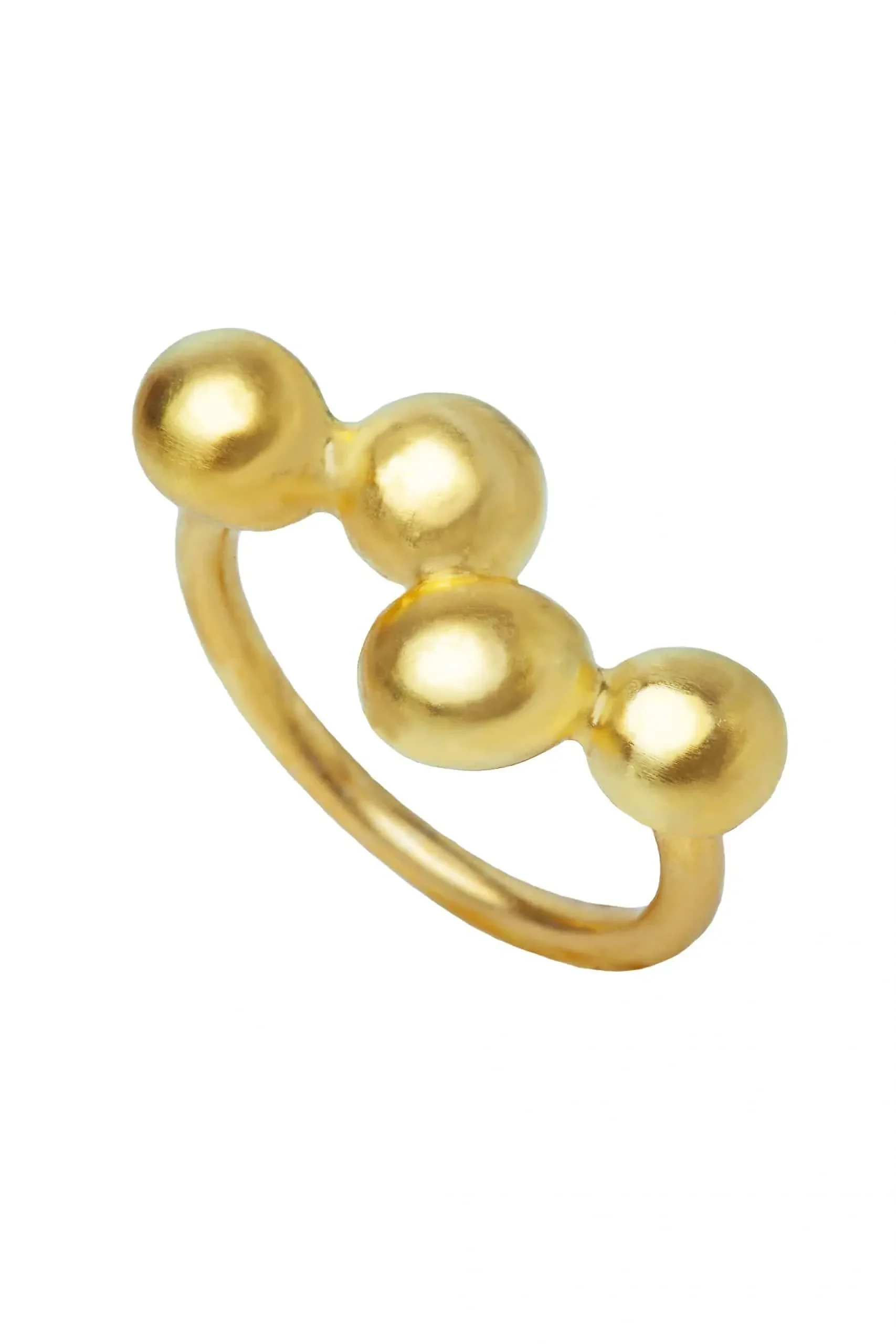 Handmade Jewellery | Bubble gold plated silver ring main