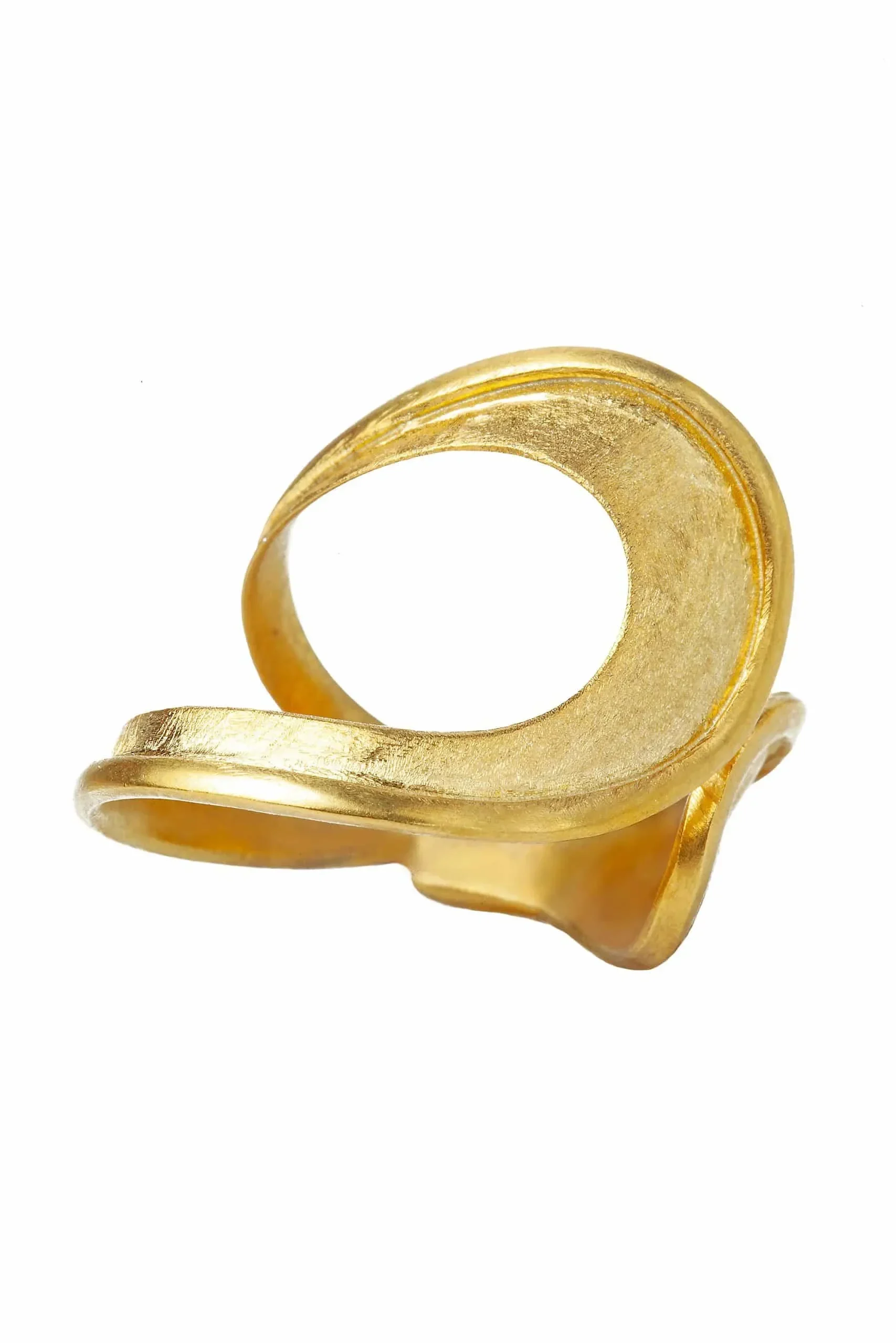 Handmade Jewellery | Paisley handmade gold plated silver ring main