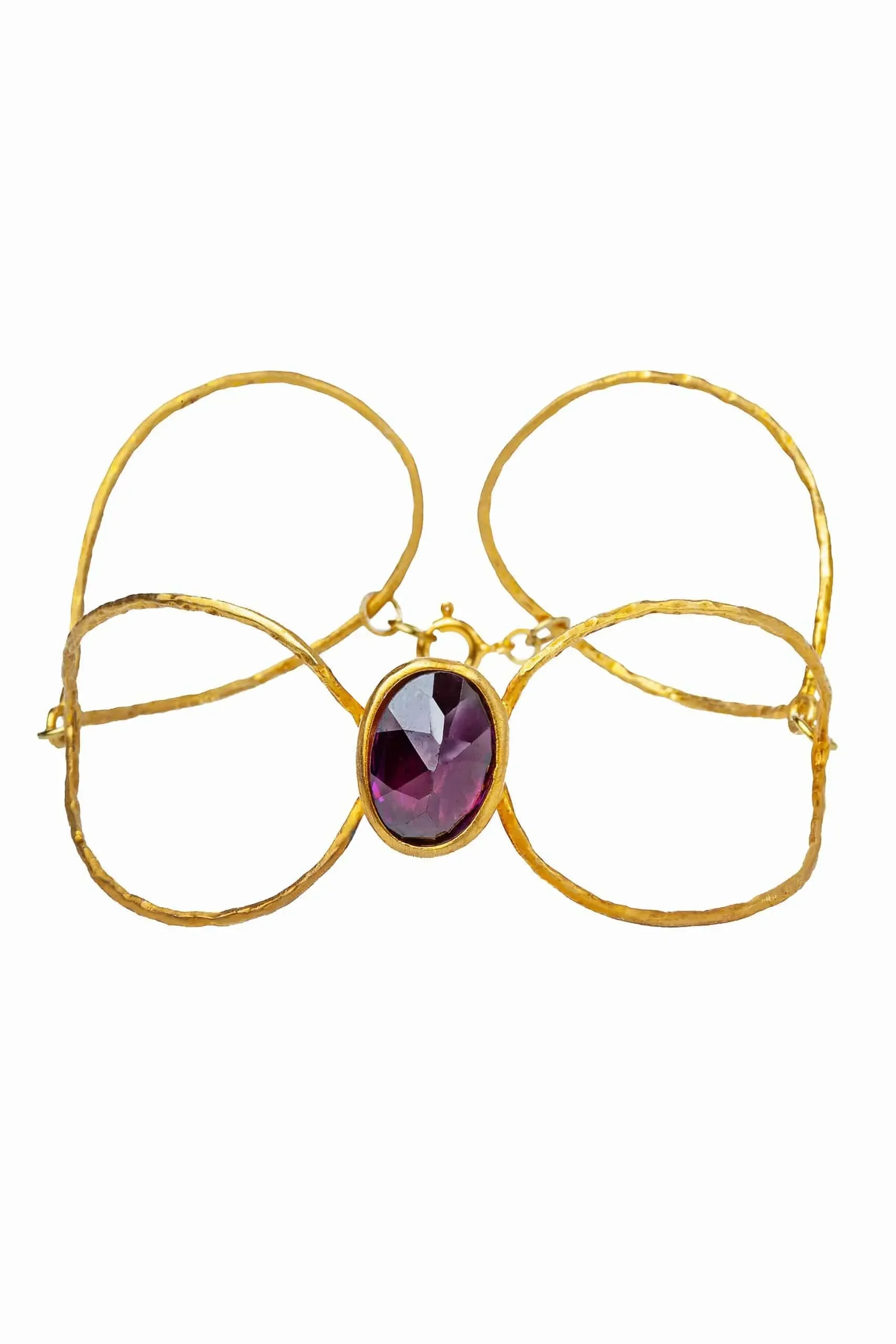 Handmade Jewellery | Amethyst gold plated silver bracelet main