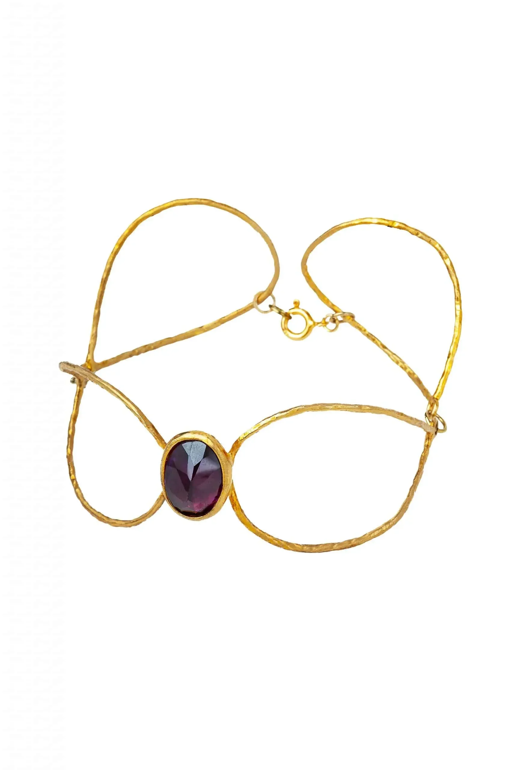 Handmade Jewellery | Amethyst gold plated silver bracelet gallery 1