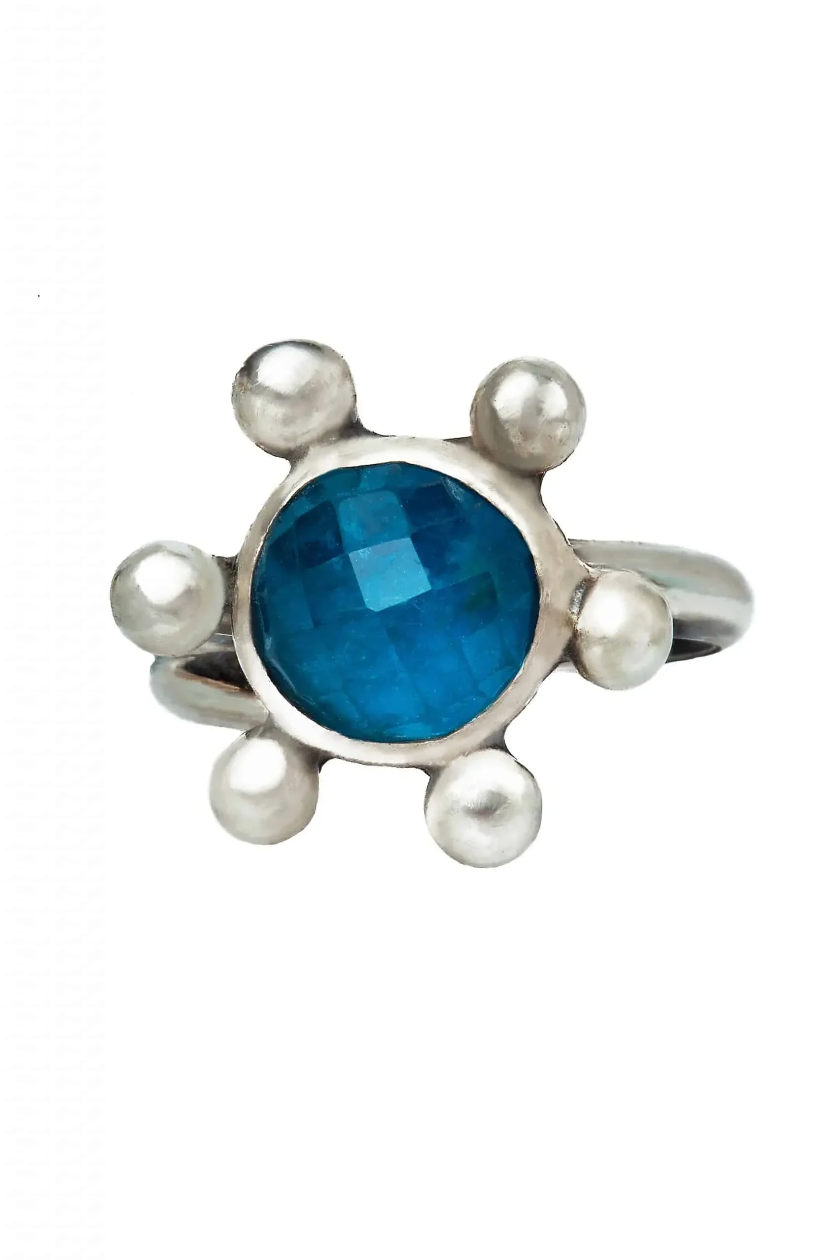 Handmade Jewellery | Apatite flower handmade silver ring gallery 2