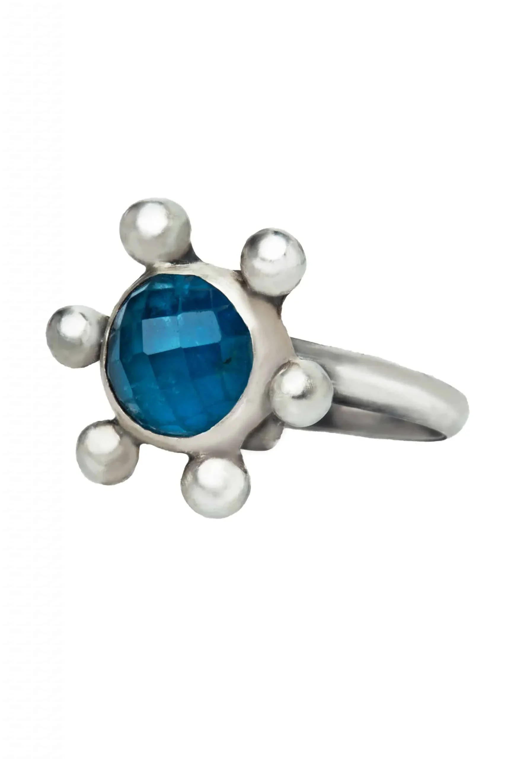 Handmade Jewellery | Apatite flower handmade silver ring gallery 3