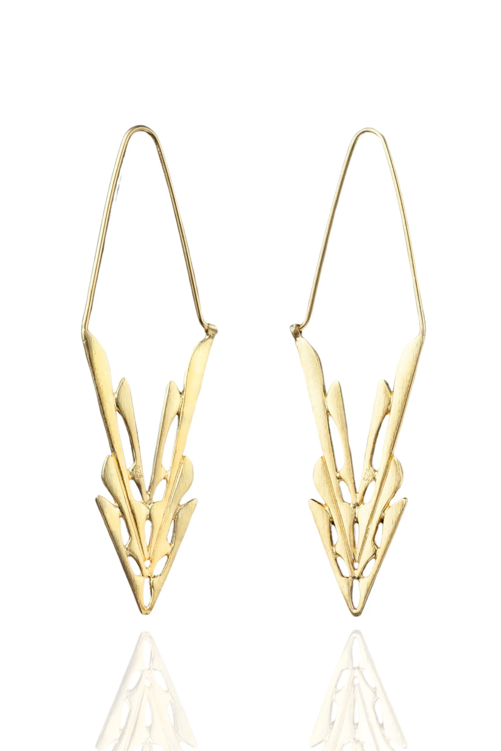 Handmade Jewellery | Gold plated silver earrings main