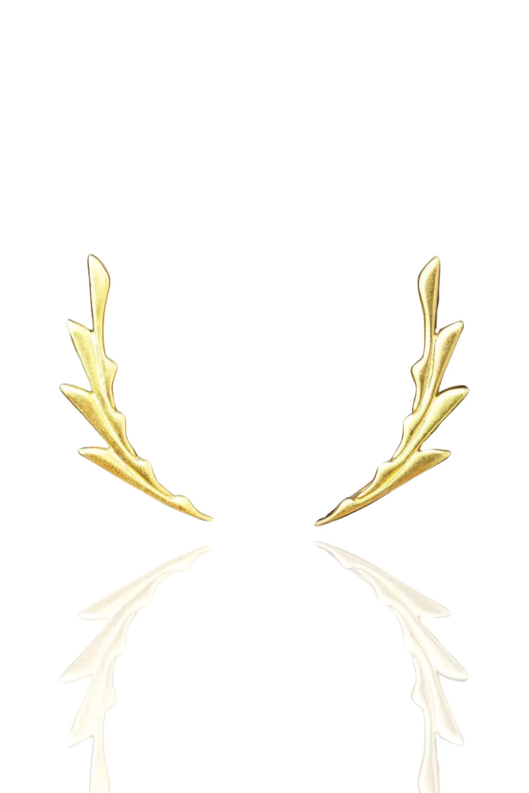 Handmade Jewellery | Minimal gold plated silver earrings main