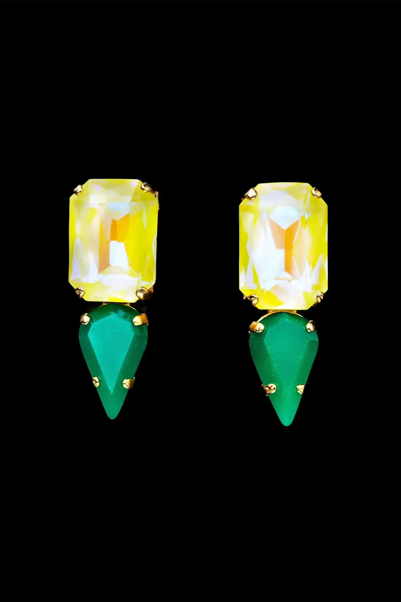 Handmade Jewellery | Swarovski handmade gold plated earrings gallery 1