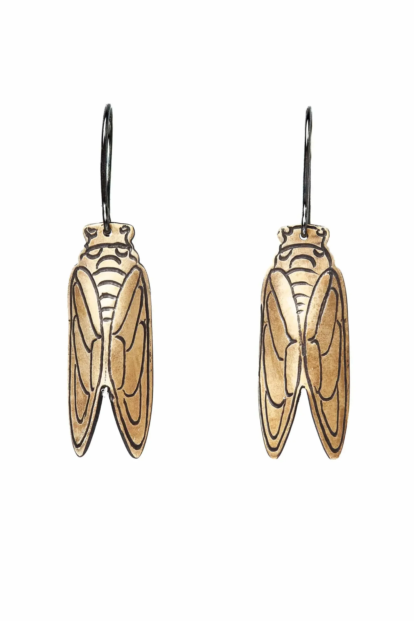 Handmade Jewellery | Cicadas handmade bronze and silver earrings main