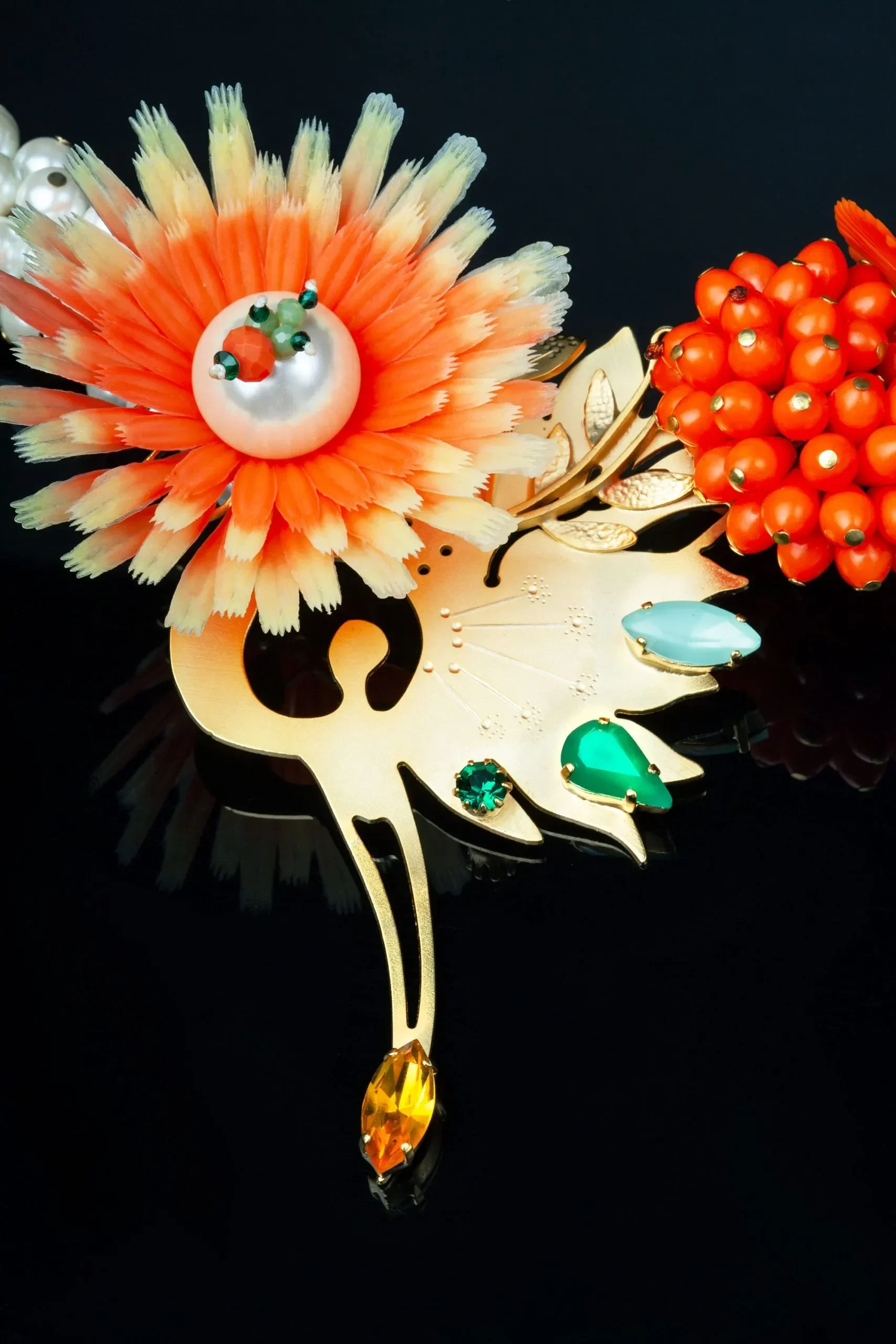 Handmade Jewellery | Handmade gold plated bird necklace gallery 2