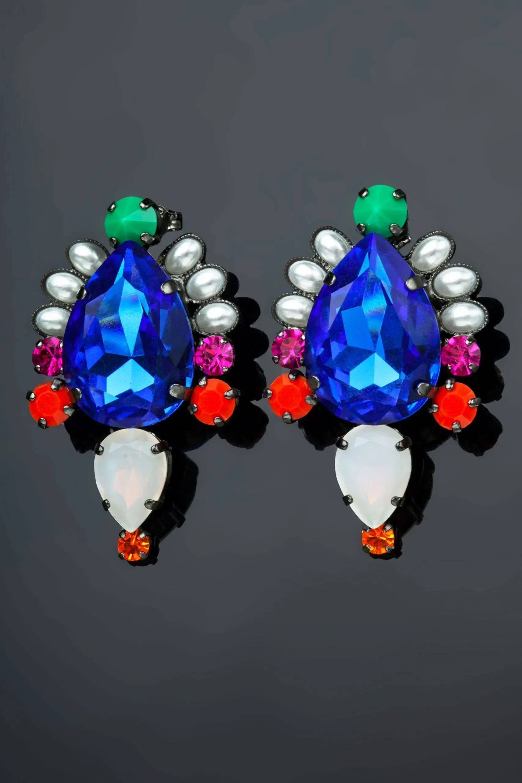 Handmade Jewellery | Colourful handmade earrings with Swarovski crystals and pearls gallery 2