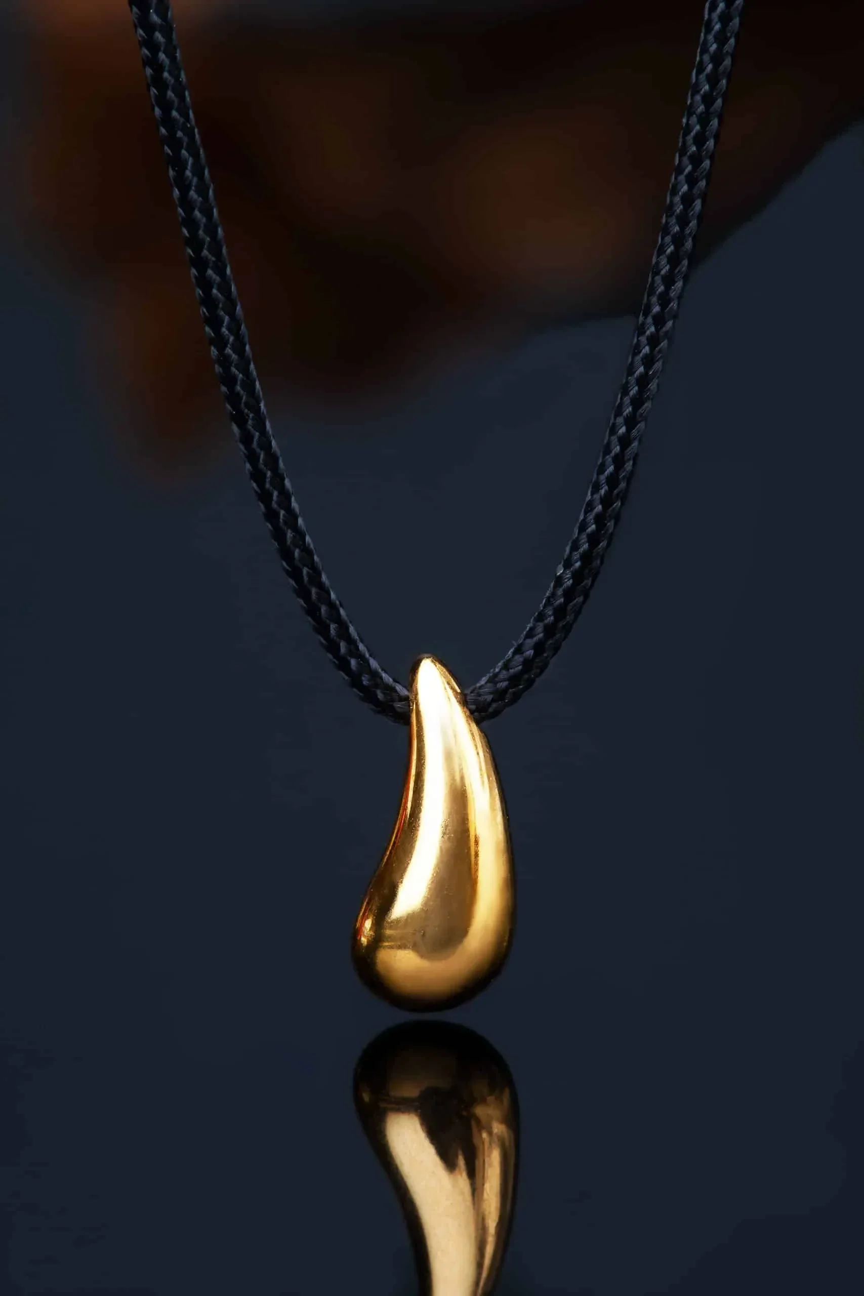 Handmade Jewellery | Drop gold plated silver necklace gallery 1