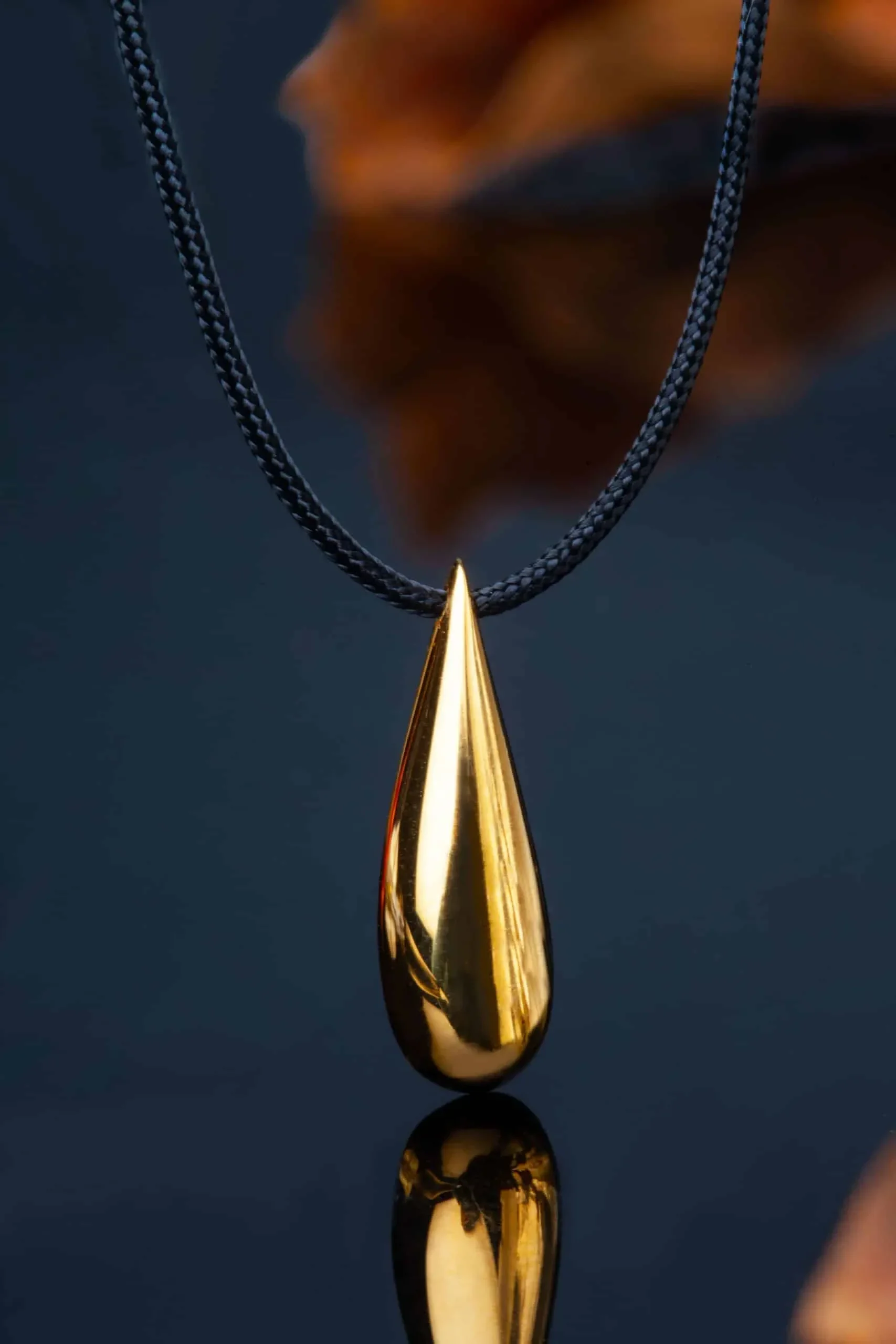 Handmade Jewellery | Drop gold plated silver necklace gallery 2