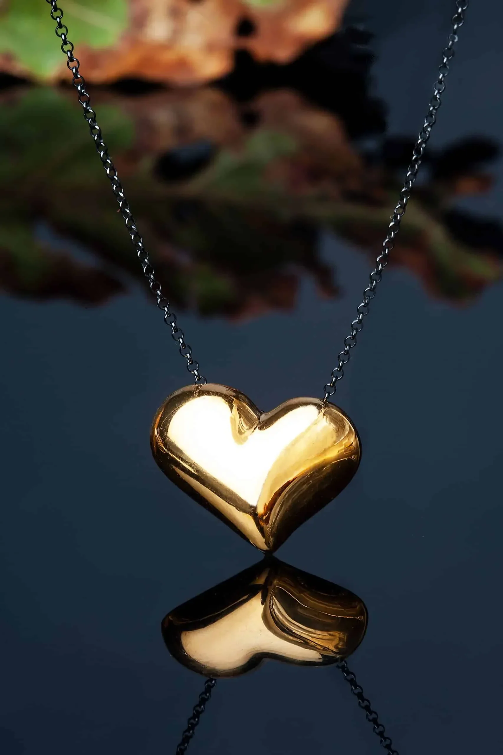 Handmade Jewellery | Heart gold plated silver necklace gallery 1