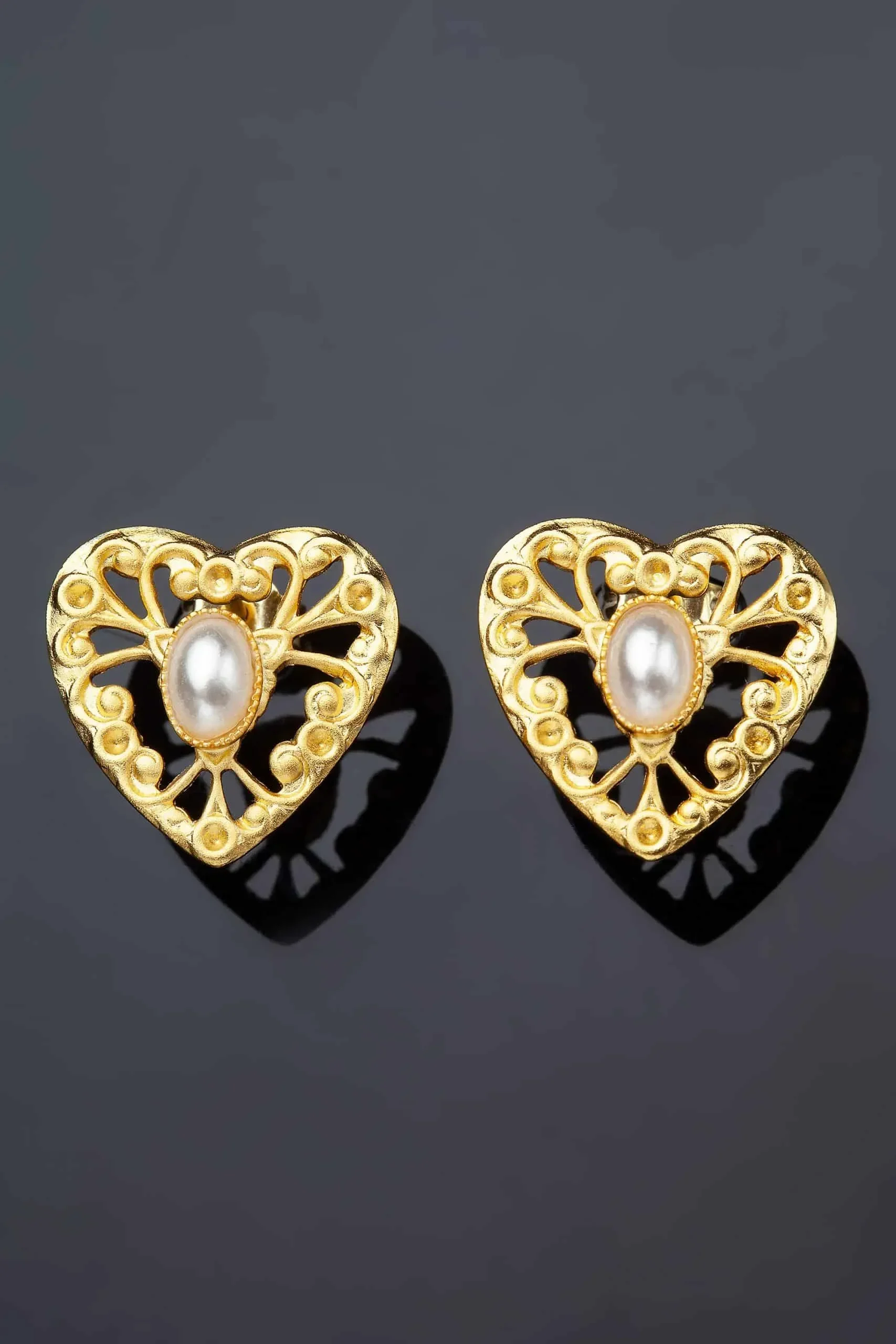 Handmade Jewellery | Heart handmade vintage bronze earrings gallery 2