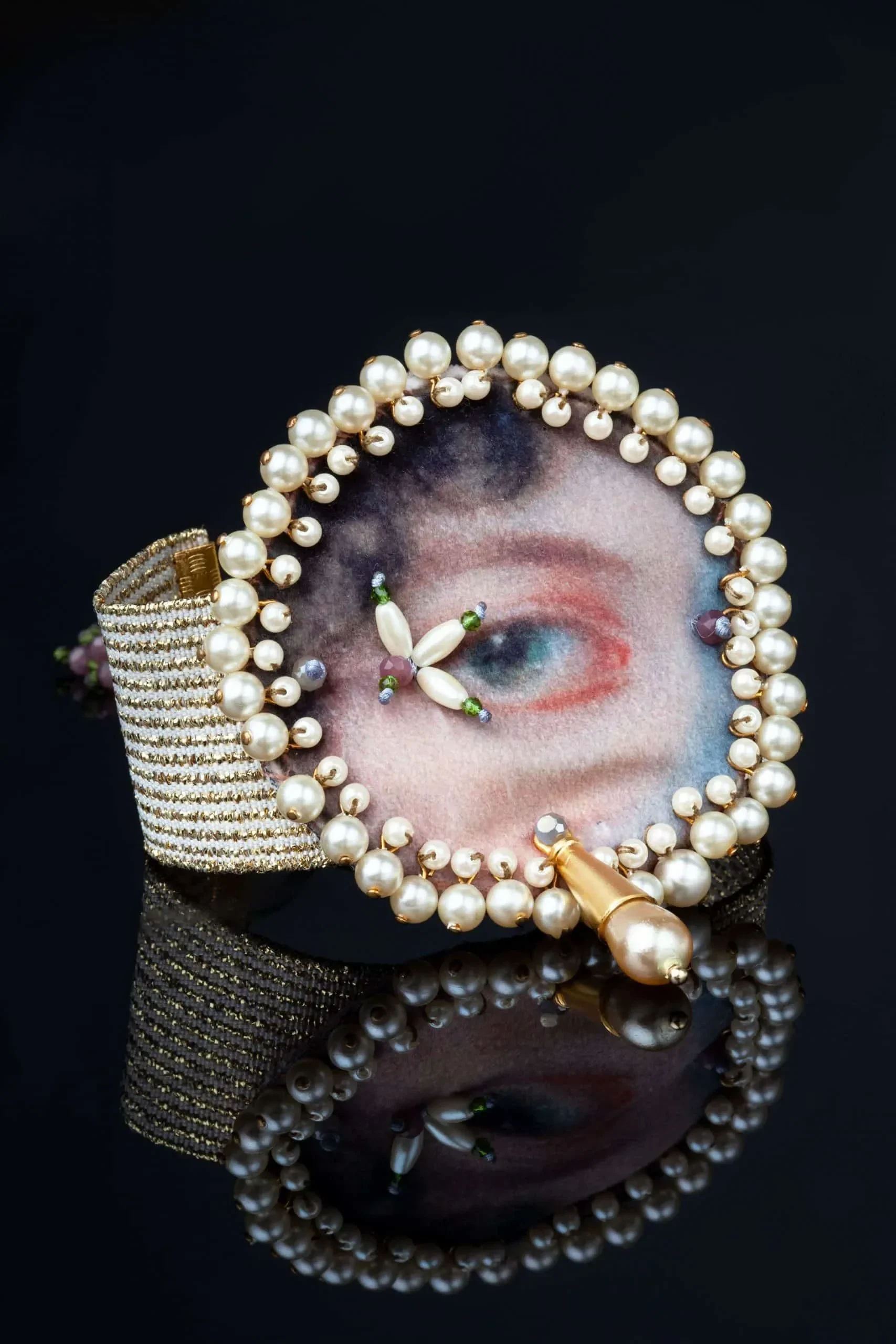 Handmade Jewellery | Eye unique bracelet combined with pearls gallery 1