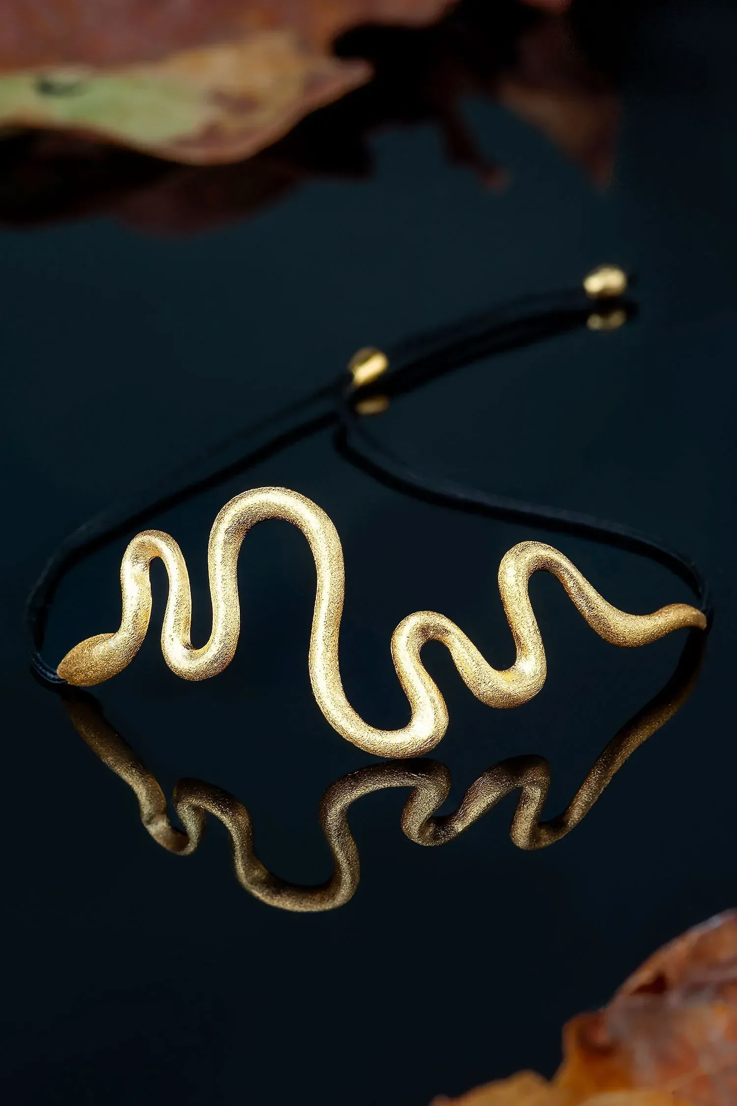 Handmade Jewellery | Snake gold plated silver bracelet gallery 1