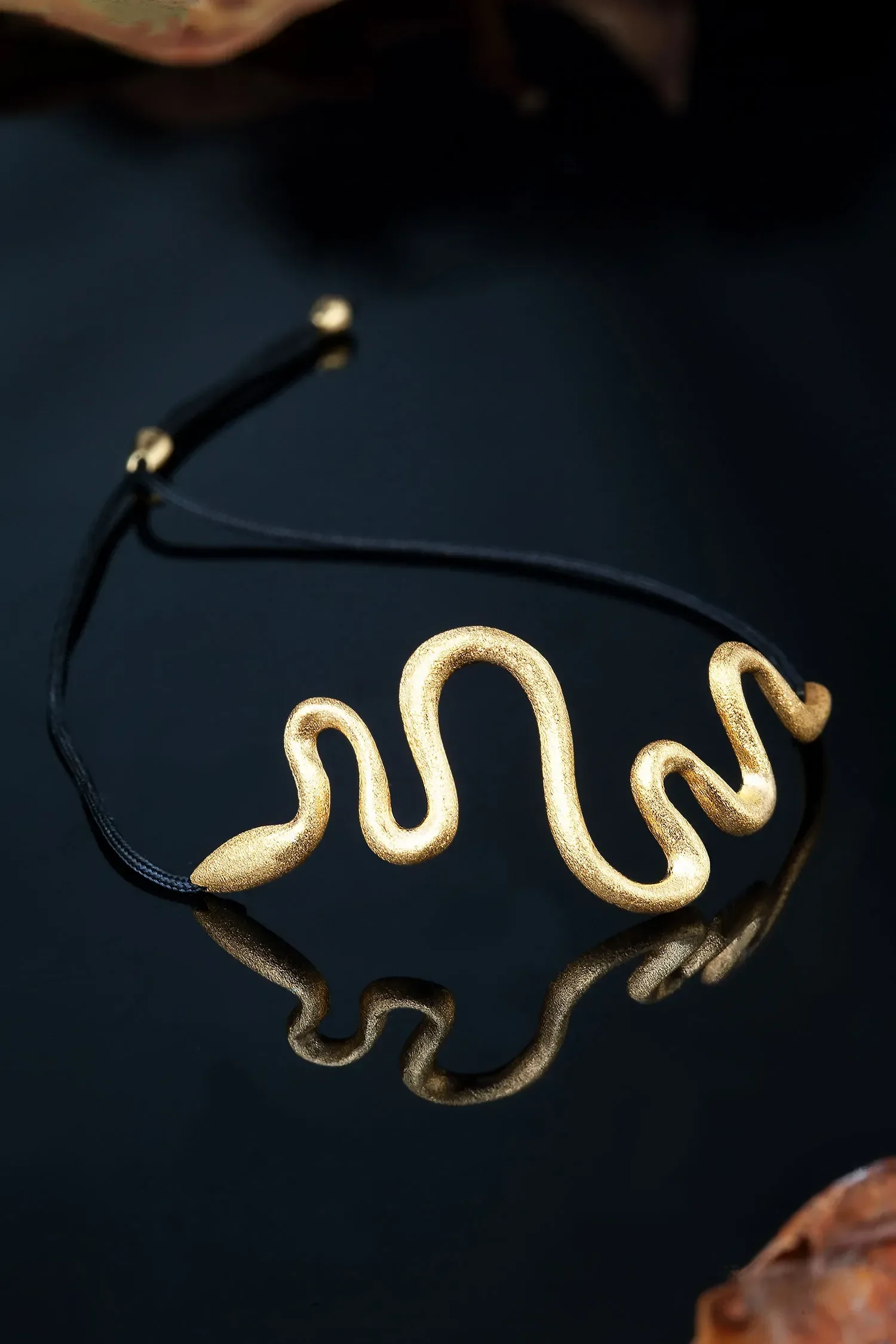 Handmade Jewellery | Snake gold plated silver bracelet gallery 2