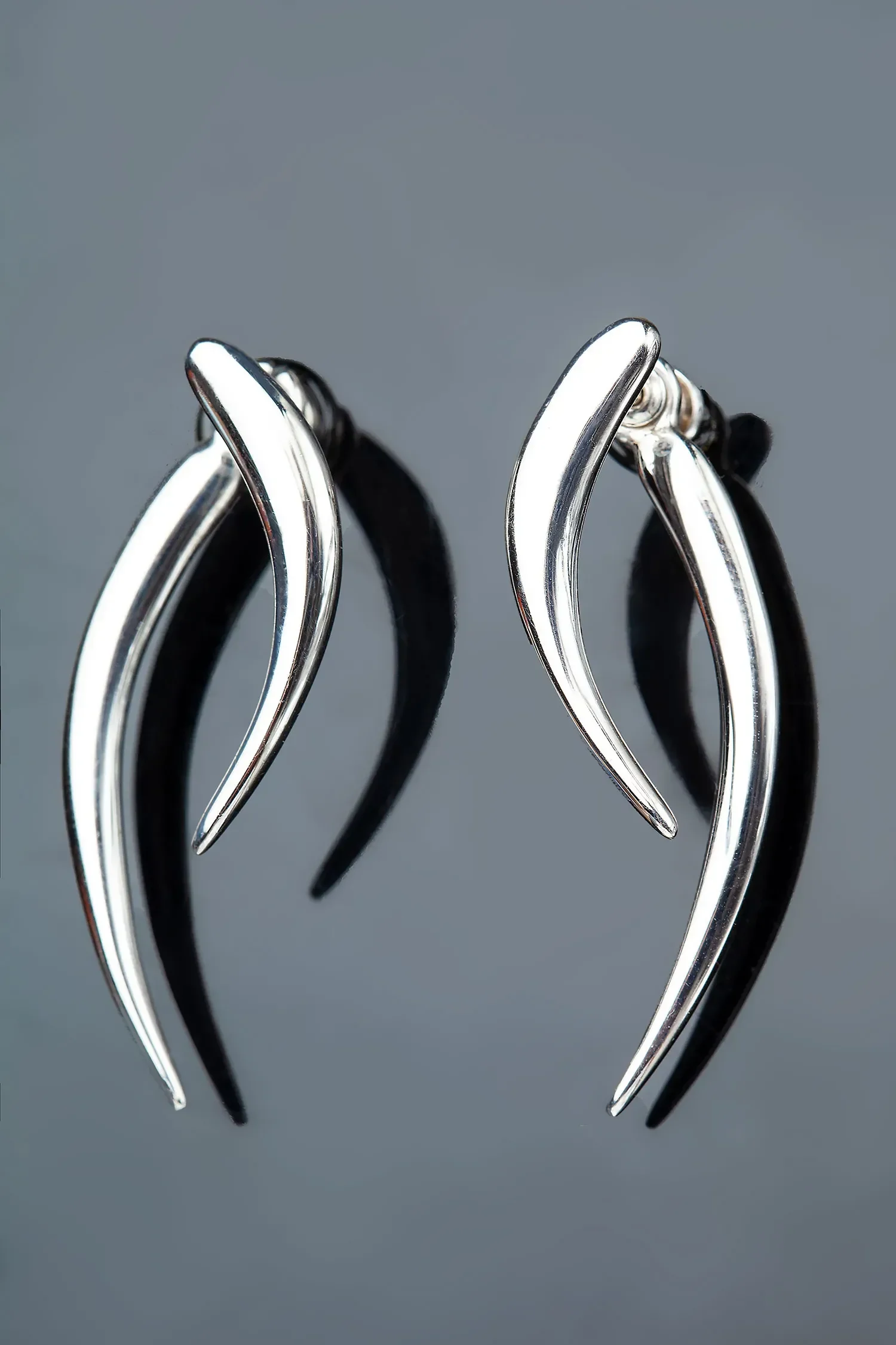 Handmade Jewellery | Unique minimal silver earrings gallery 2