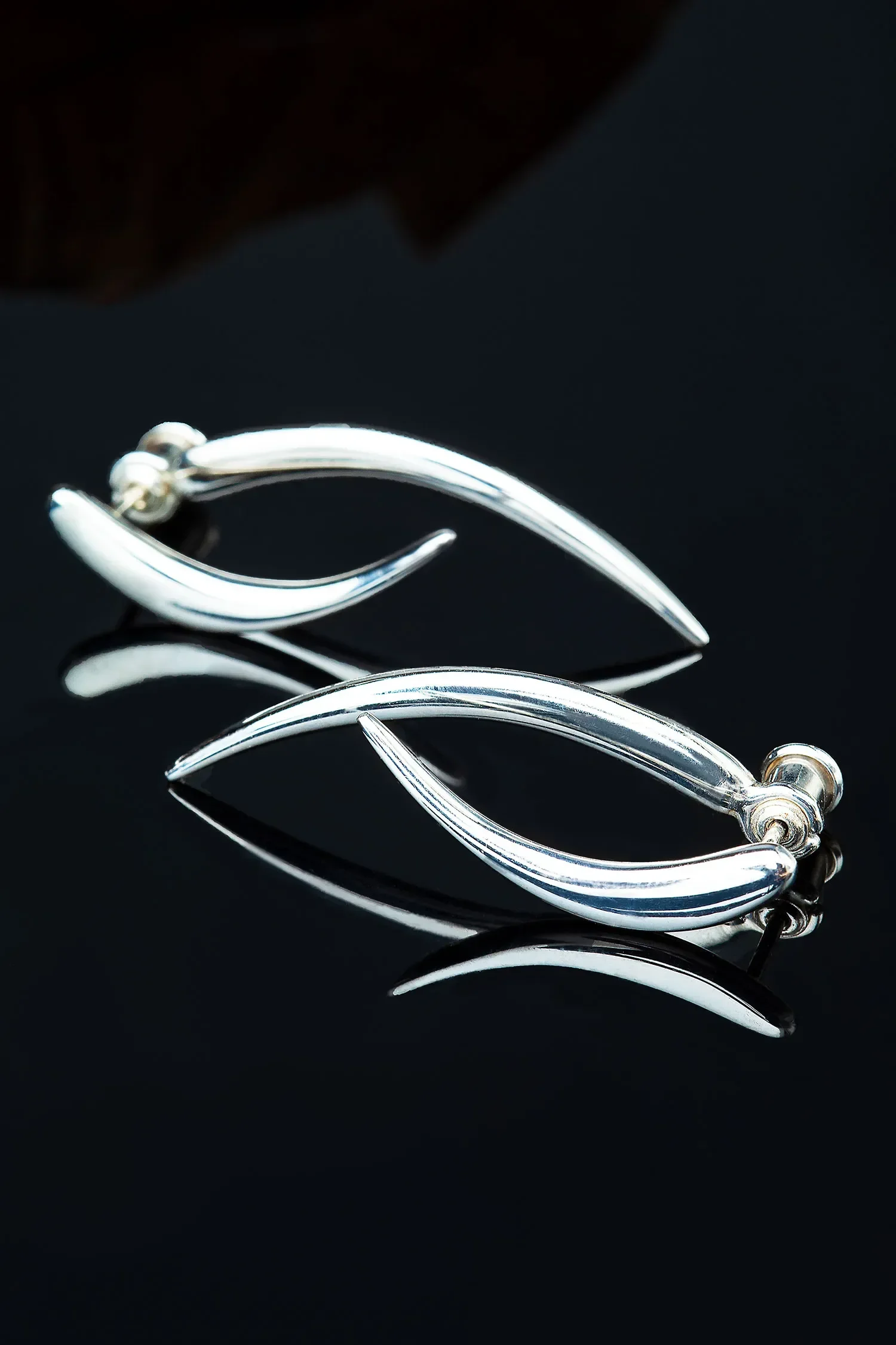 Handmade Jewellery | Unique minimal silver earrings gallery 3