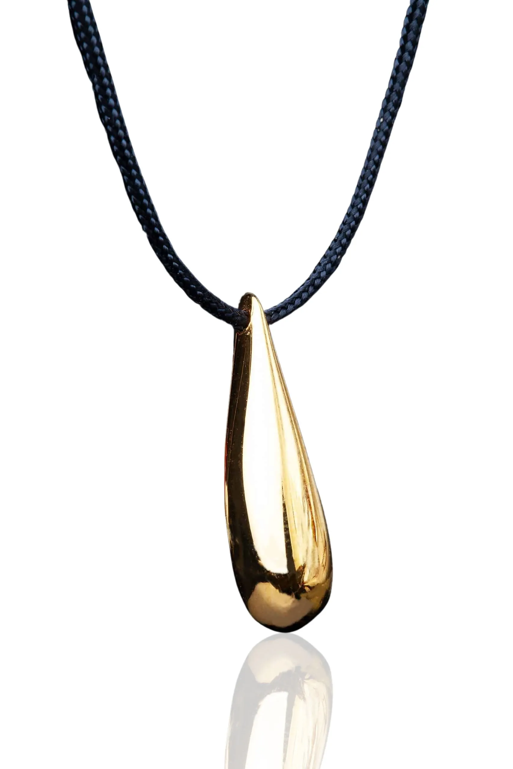 Handmade Jewellery | Drop gold plated silver necklace main