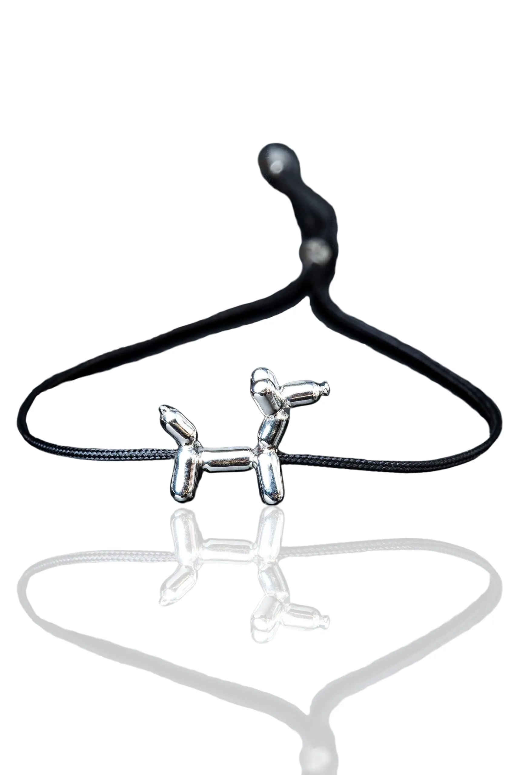 Handmade Jewellery | Balloon dog silver bracelet rhodium plated main