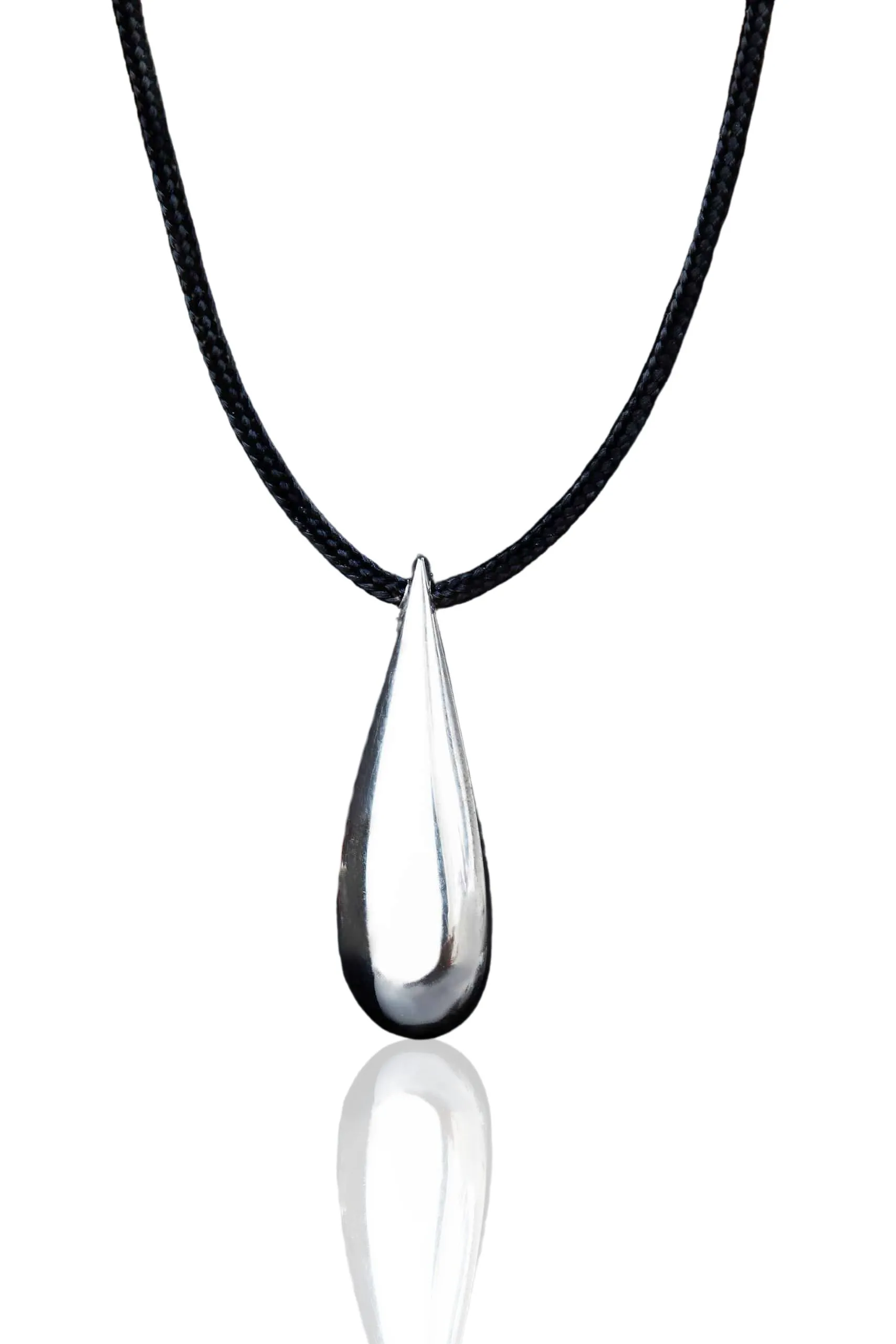 Drop minimal silver necklace