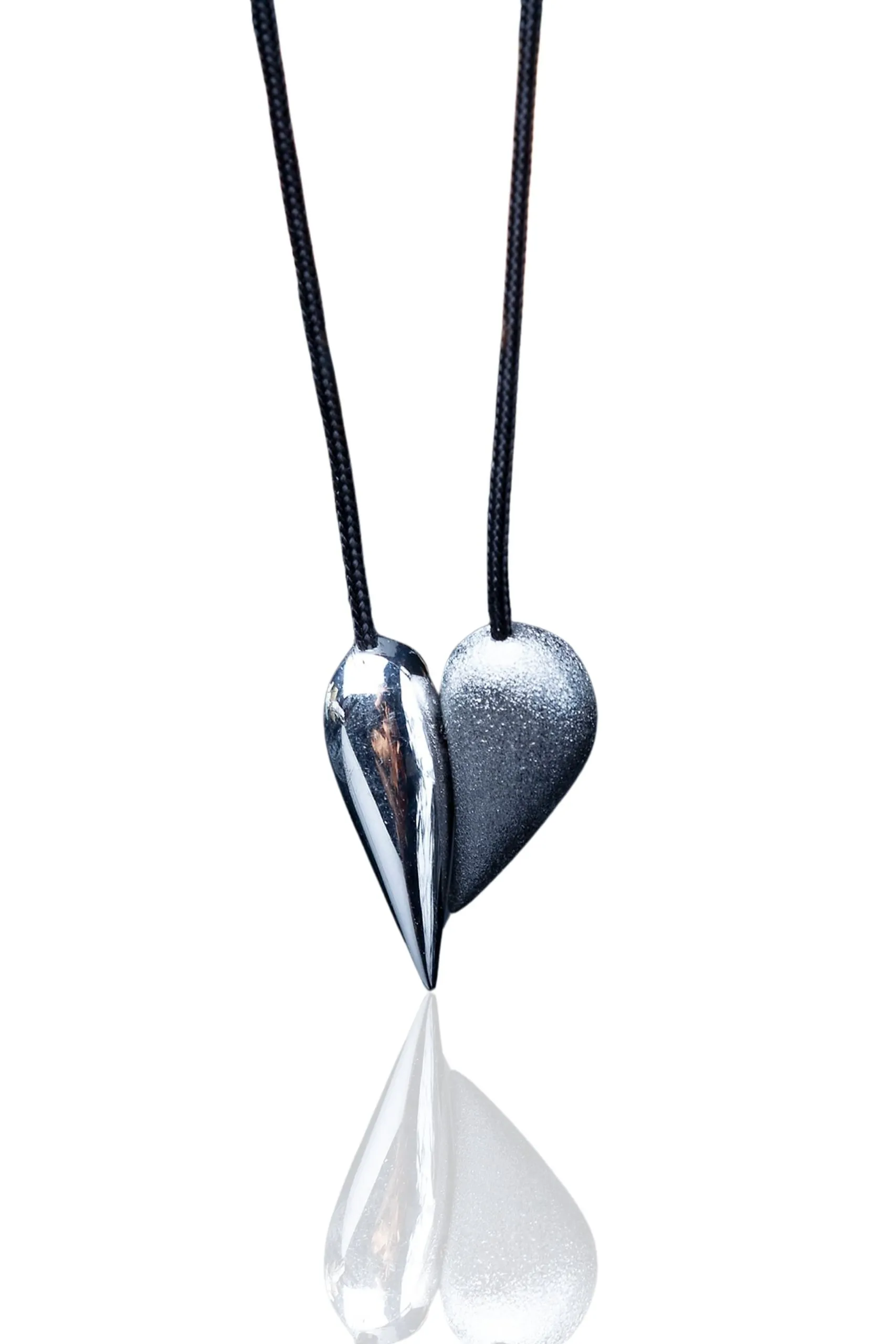 Handmade Jewellery | Heart silver necklace rhodium plated main