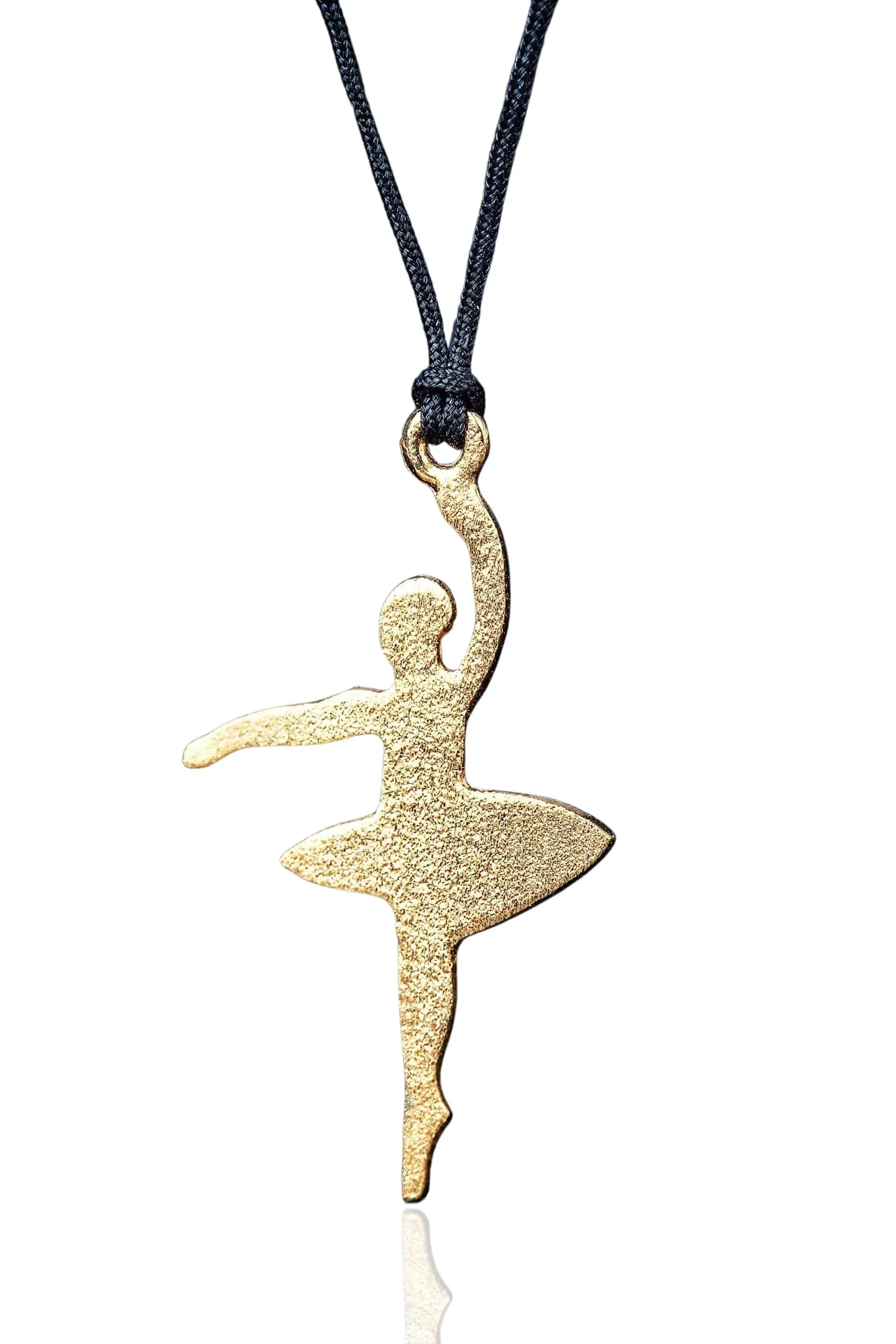 Ballet dancer gold plated silver necklace