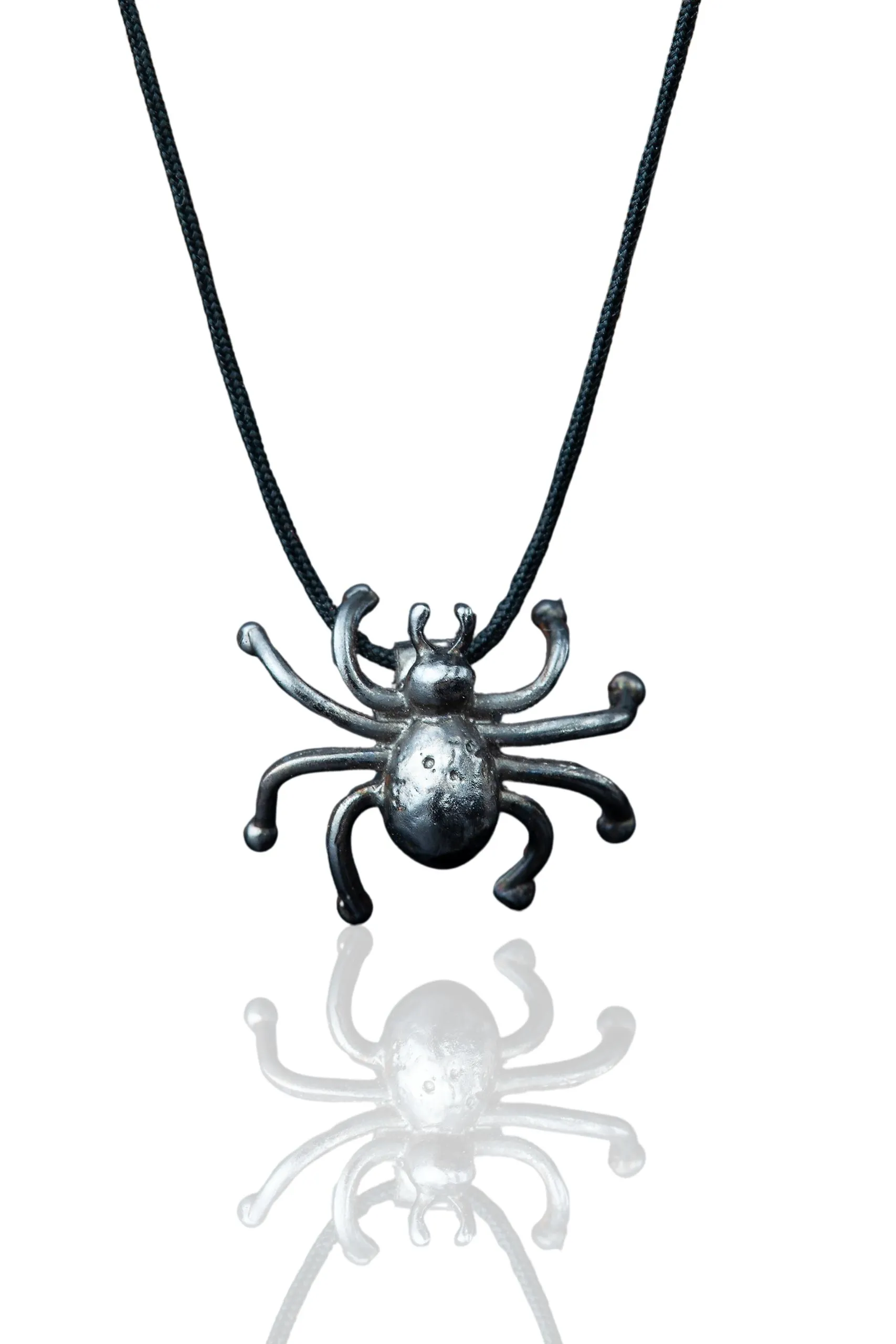 Handmade Jewellery | Spider black rhodium plated silver pendant main