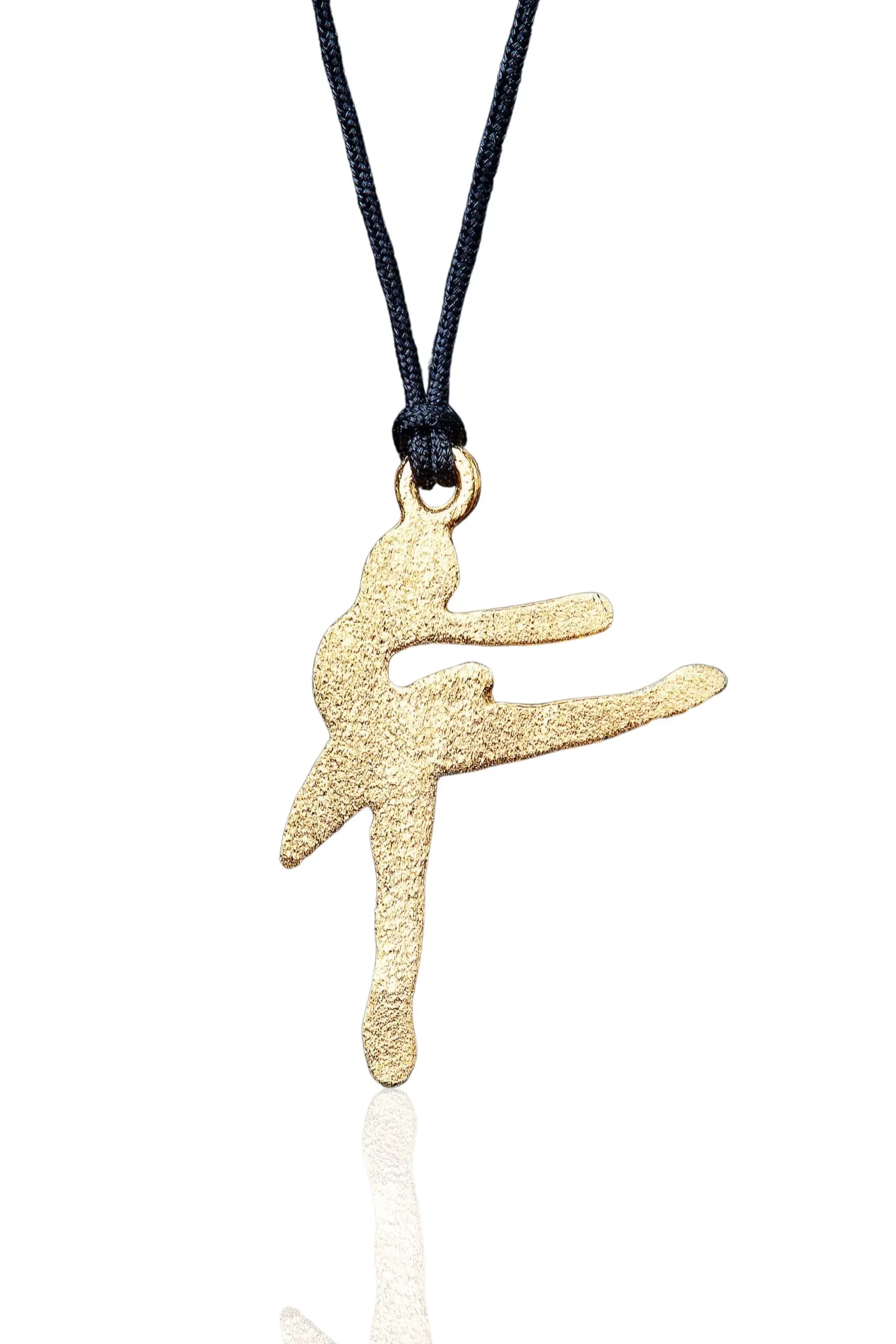 Handmade Jewellery | Ballet dancer gold plated silver necklace main