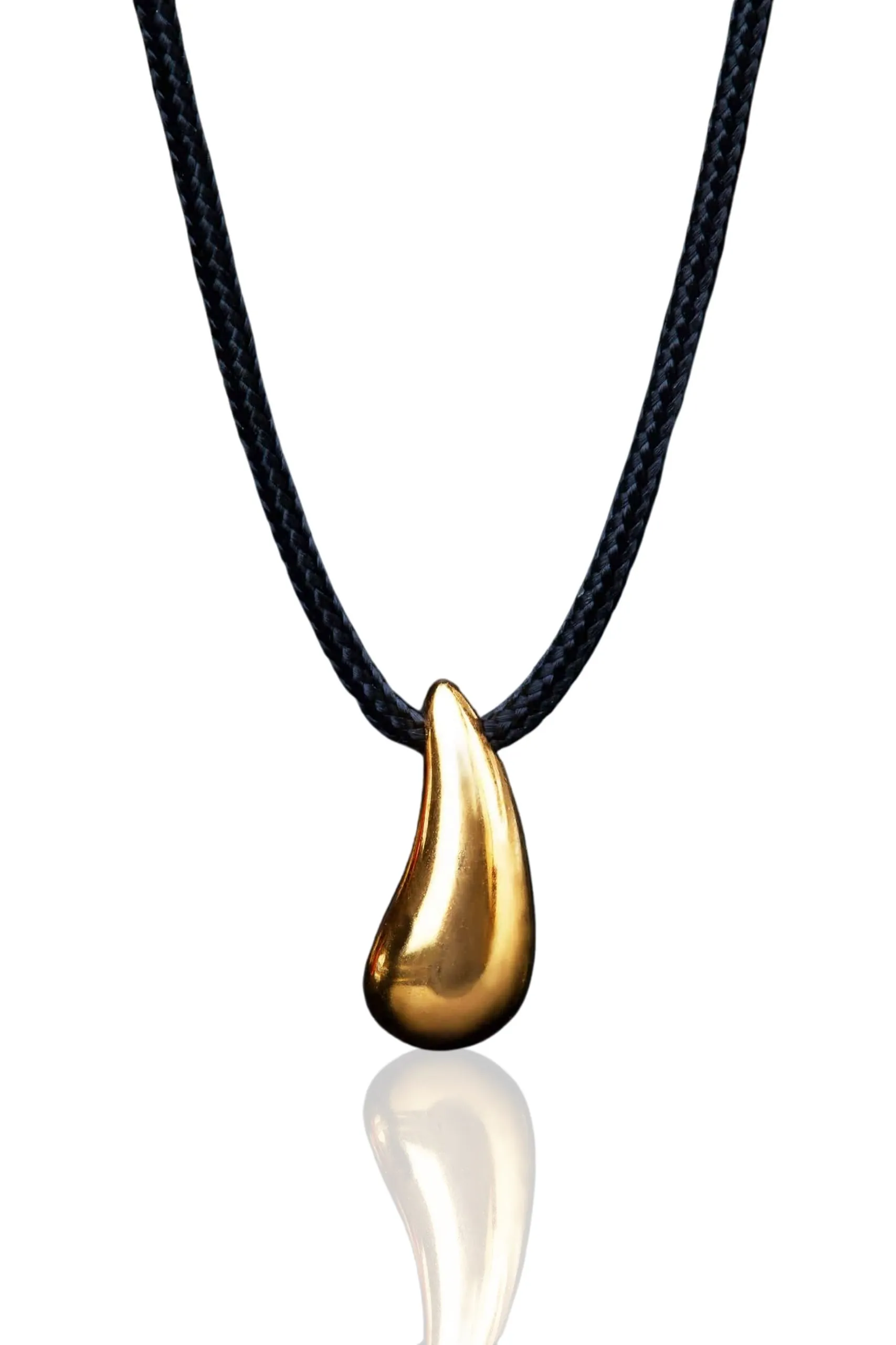 Handmade Jewellery | Drop gold plated silver necklace main