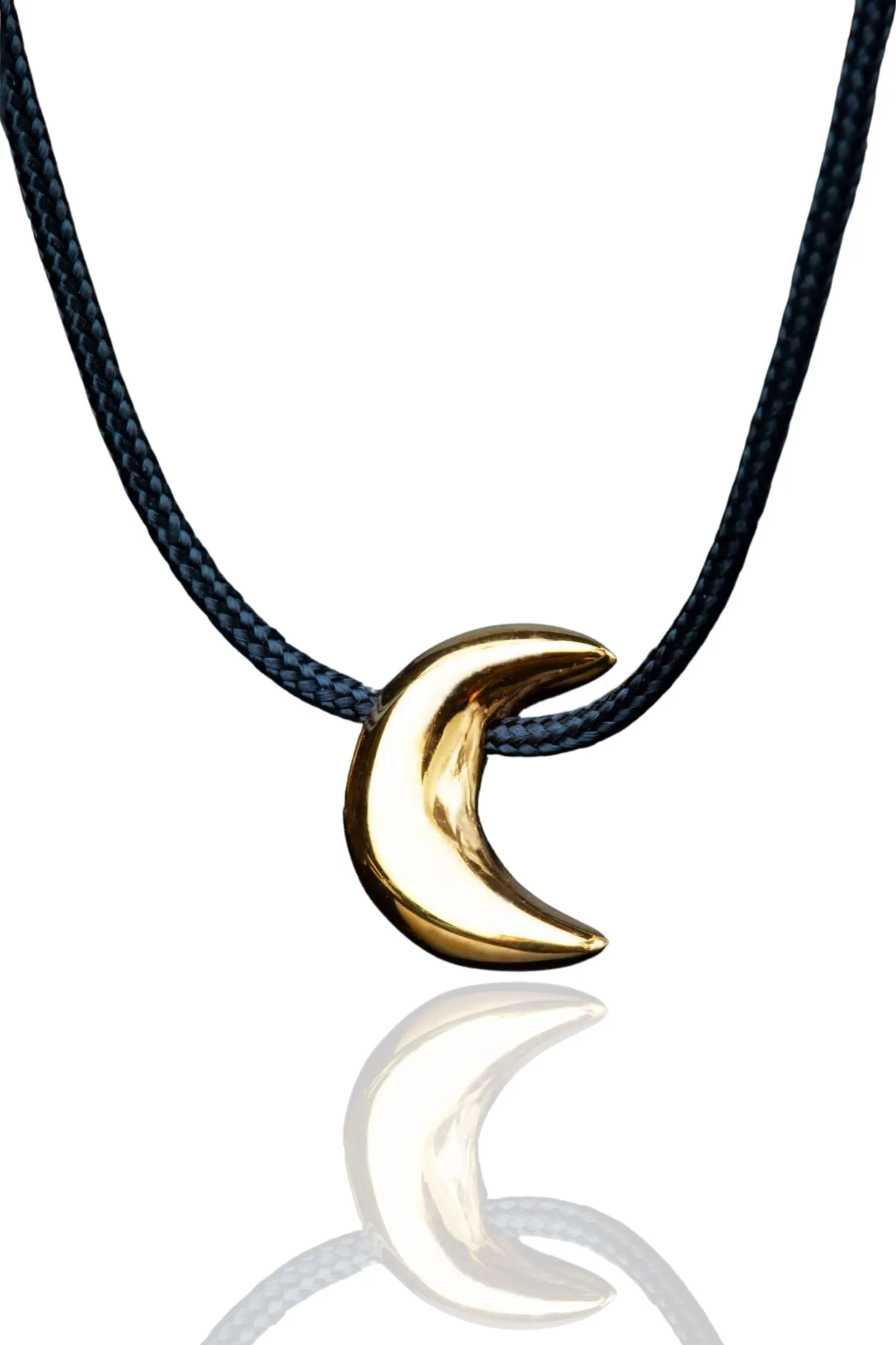 Handmade Jewellery | Moon gold plated silver necklace main