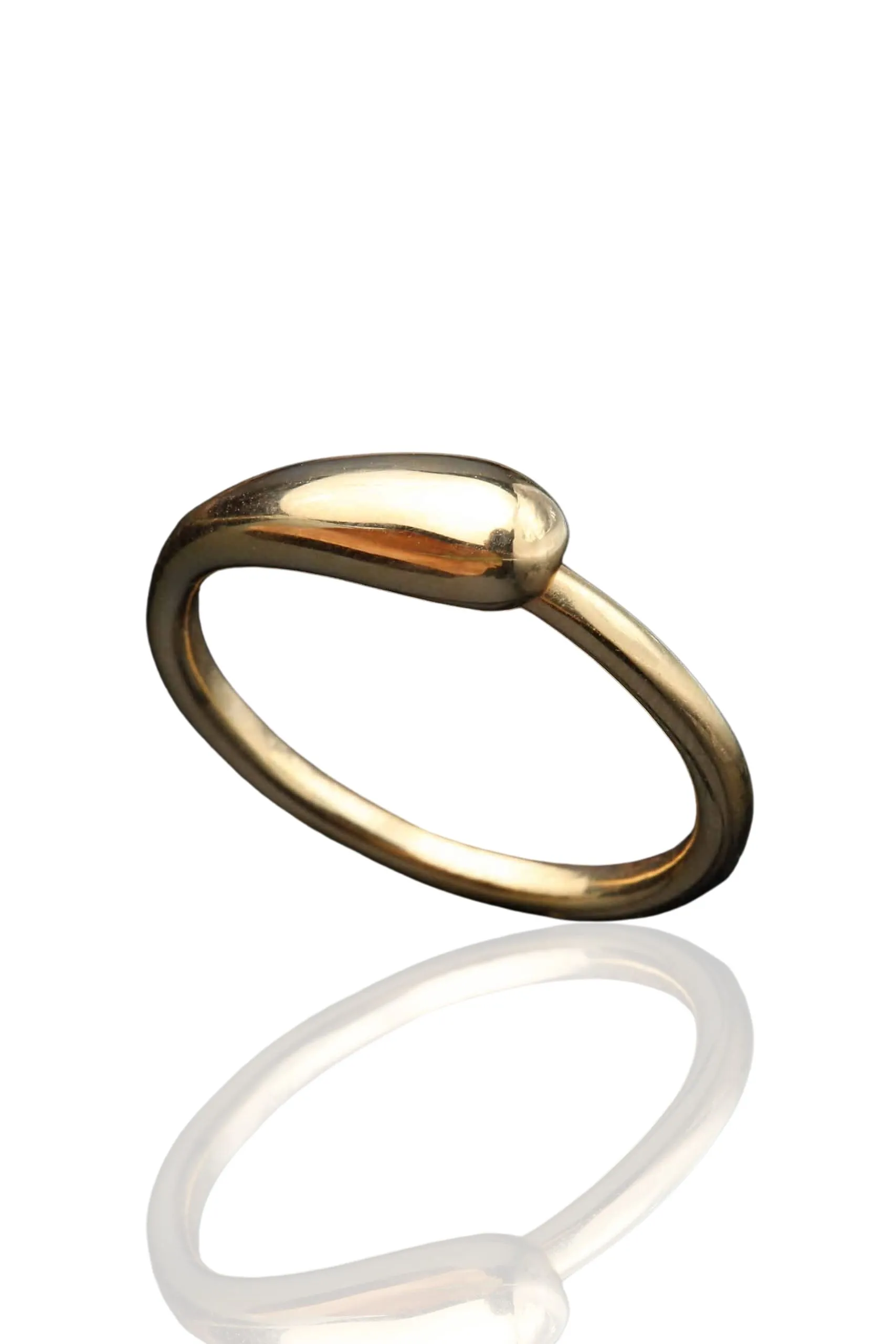 Handmade Jewellery | Drop gold plated silver ring main