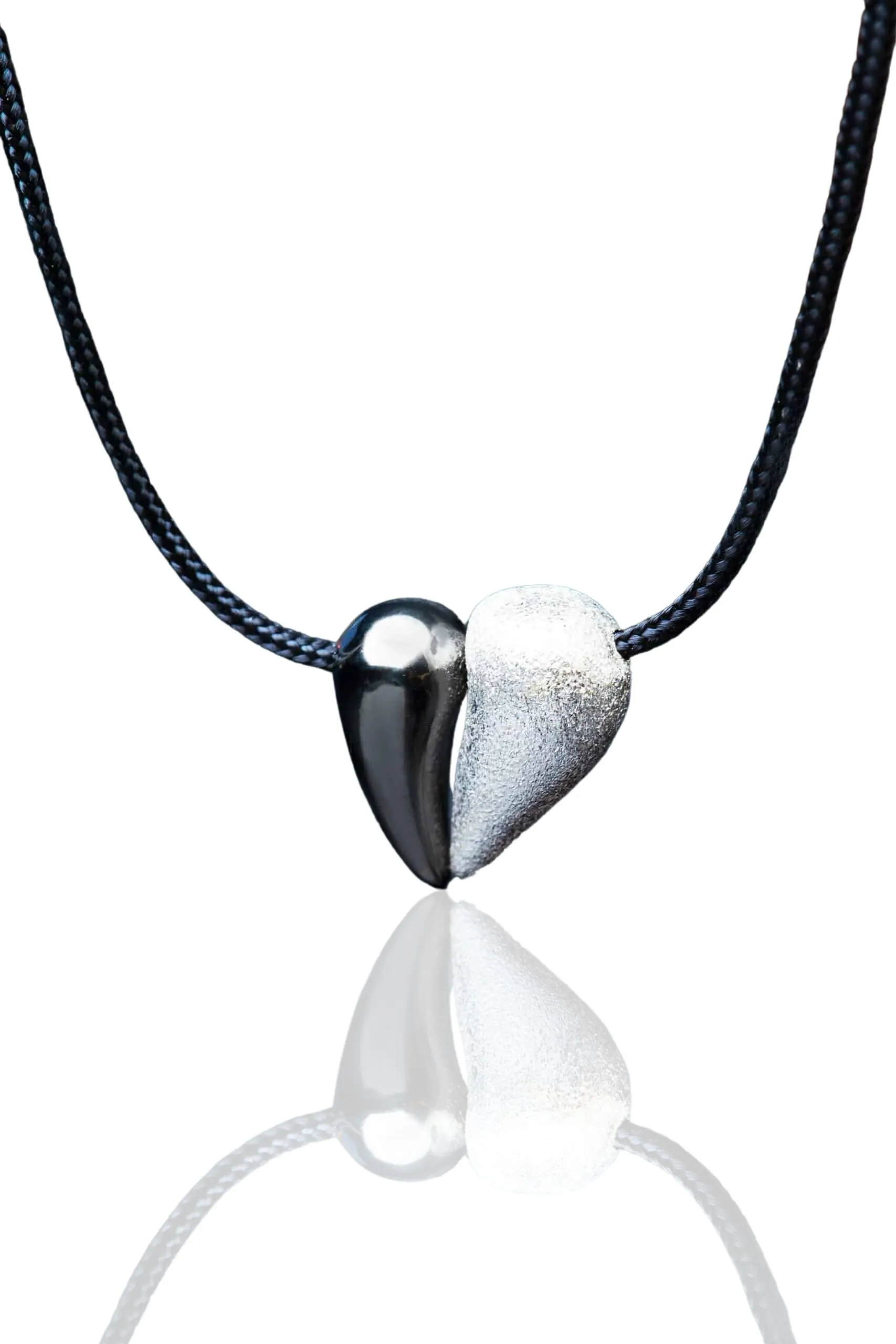 Handmade Jewellery | Heart silver necklace rhodium plated main