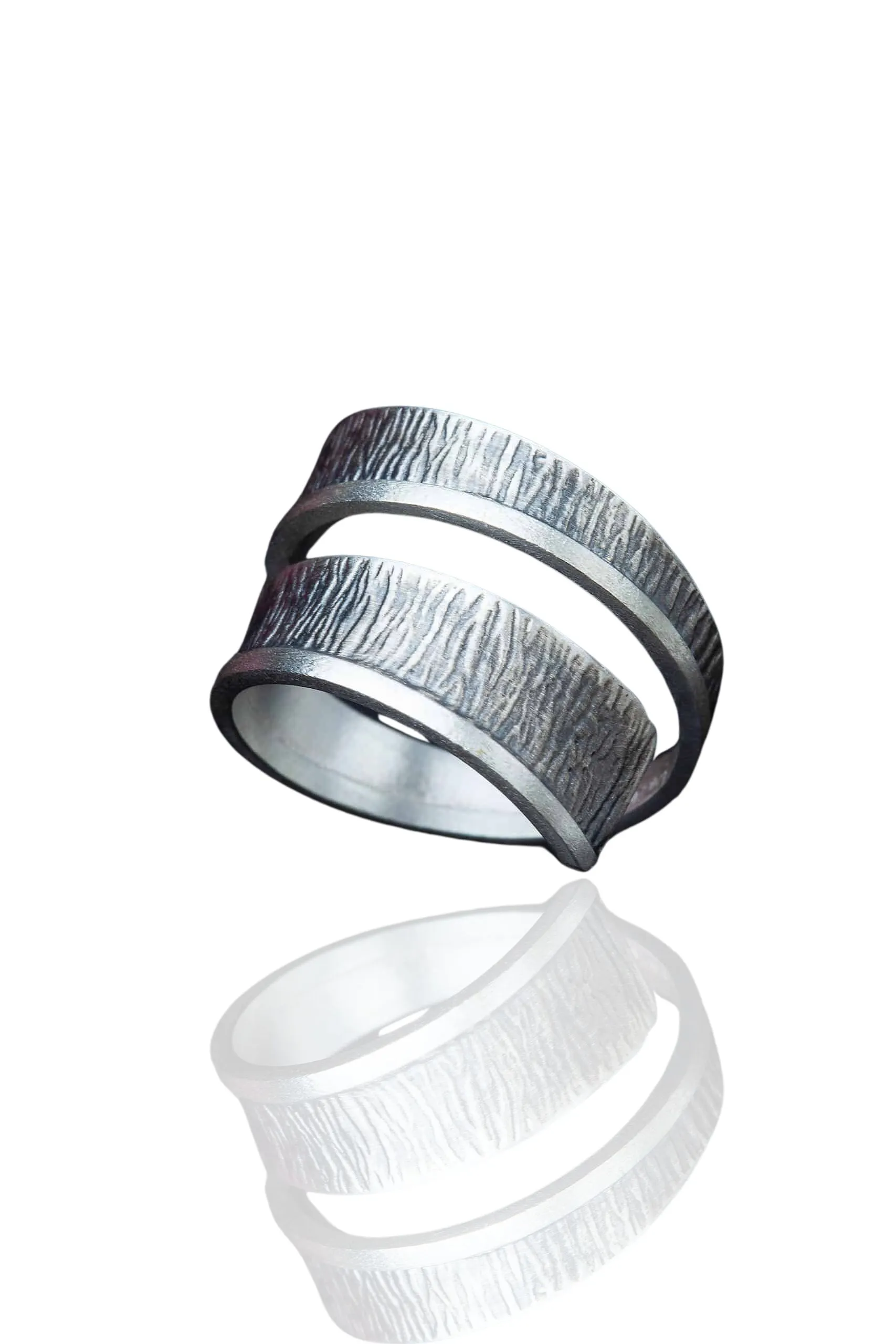 Handmade Jewellery | Minimal textured silver ring main