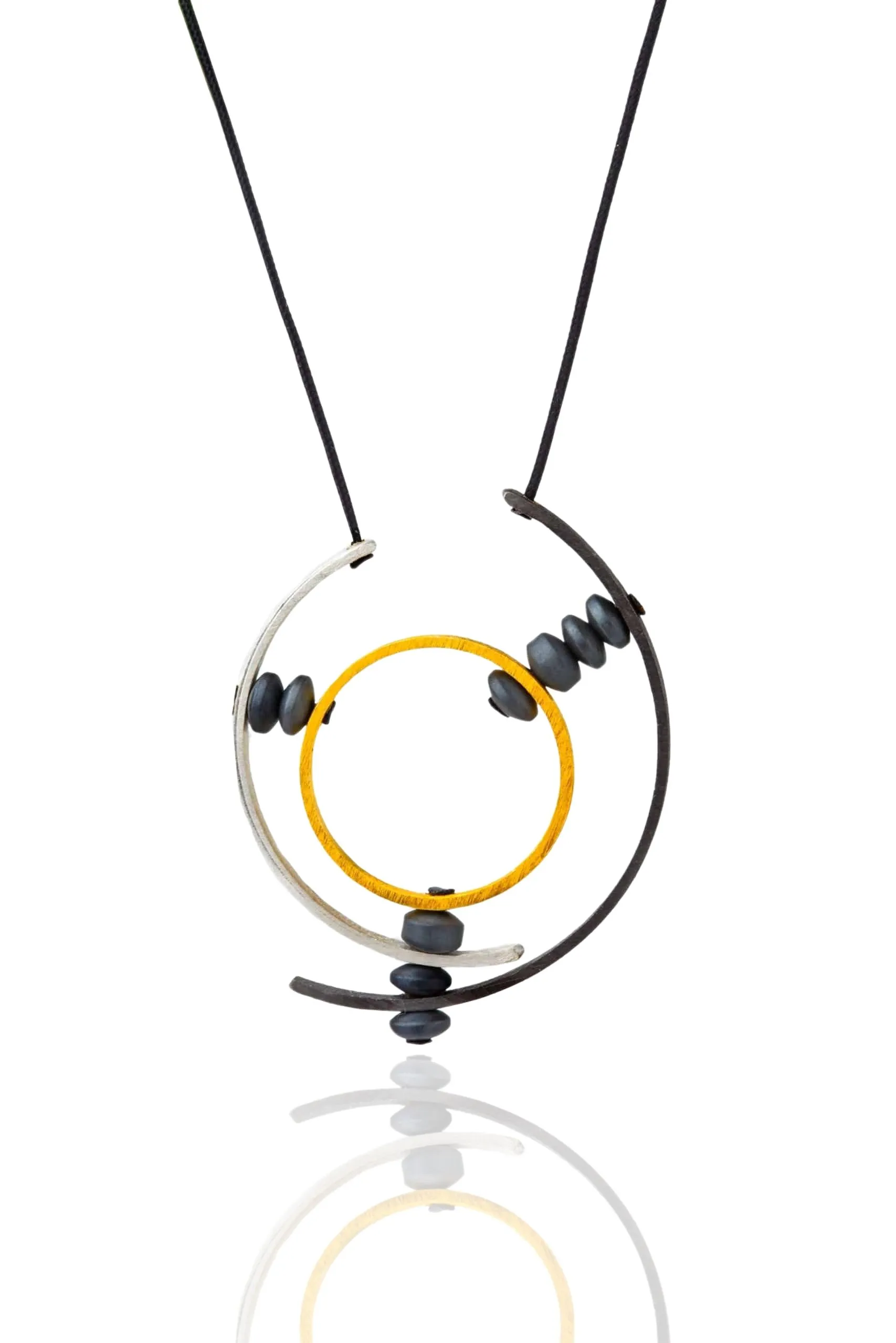 Minimal geometric bronze necklace