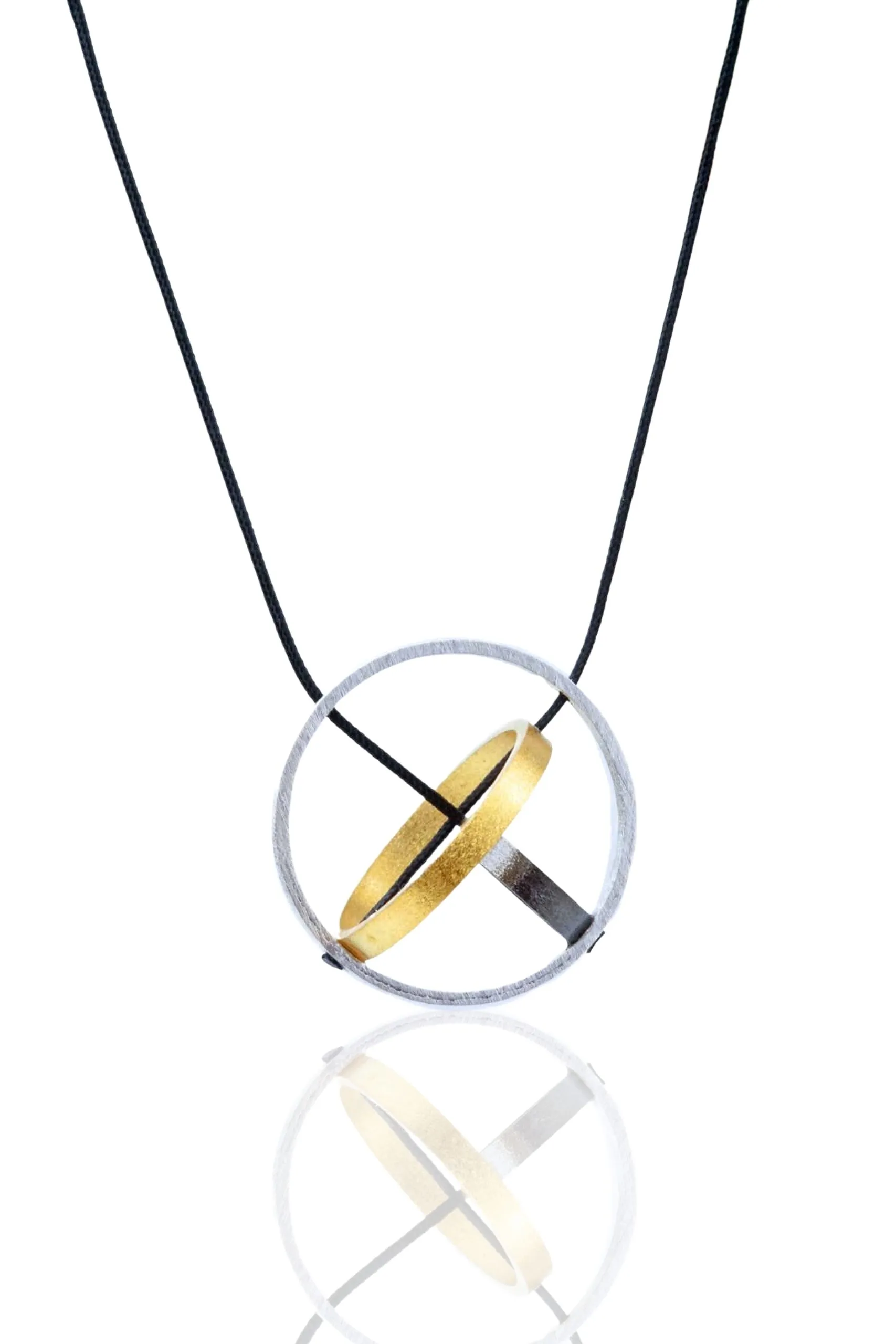 Handmade Jewellery | Minimal geometric multi plated bronze necklace main