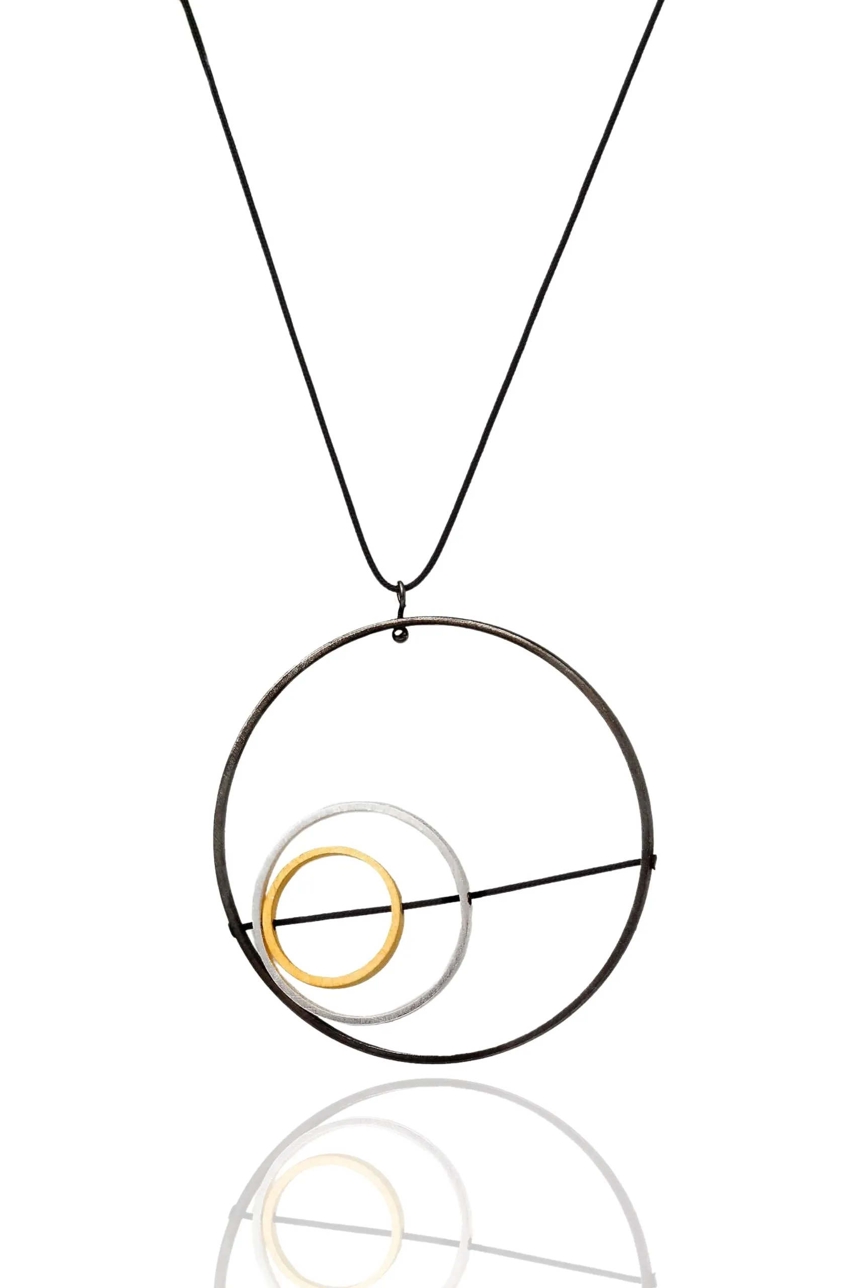 Handmade Jewellery | Minimal geometric multi plated bronze necklace main