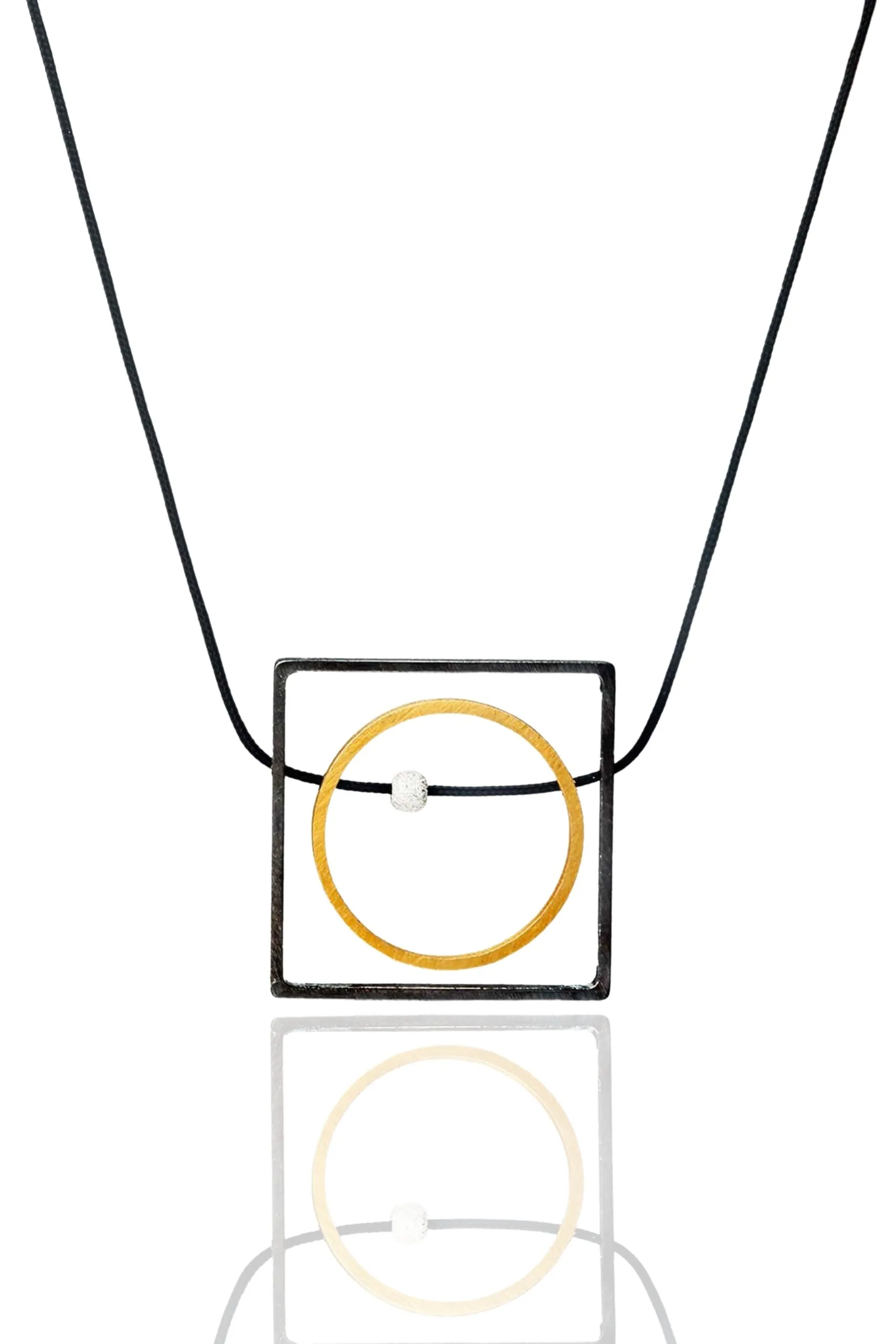 Handmade Jewellery | Minimal geometric multi plated bronze necklace main