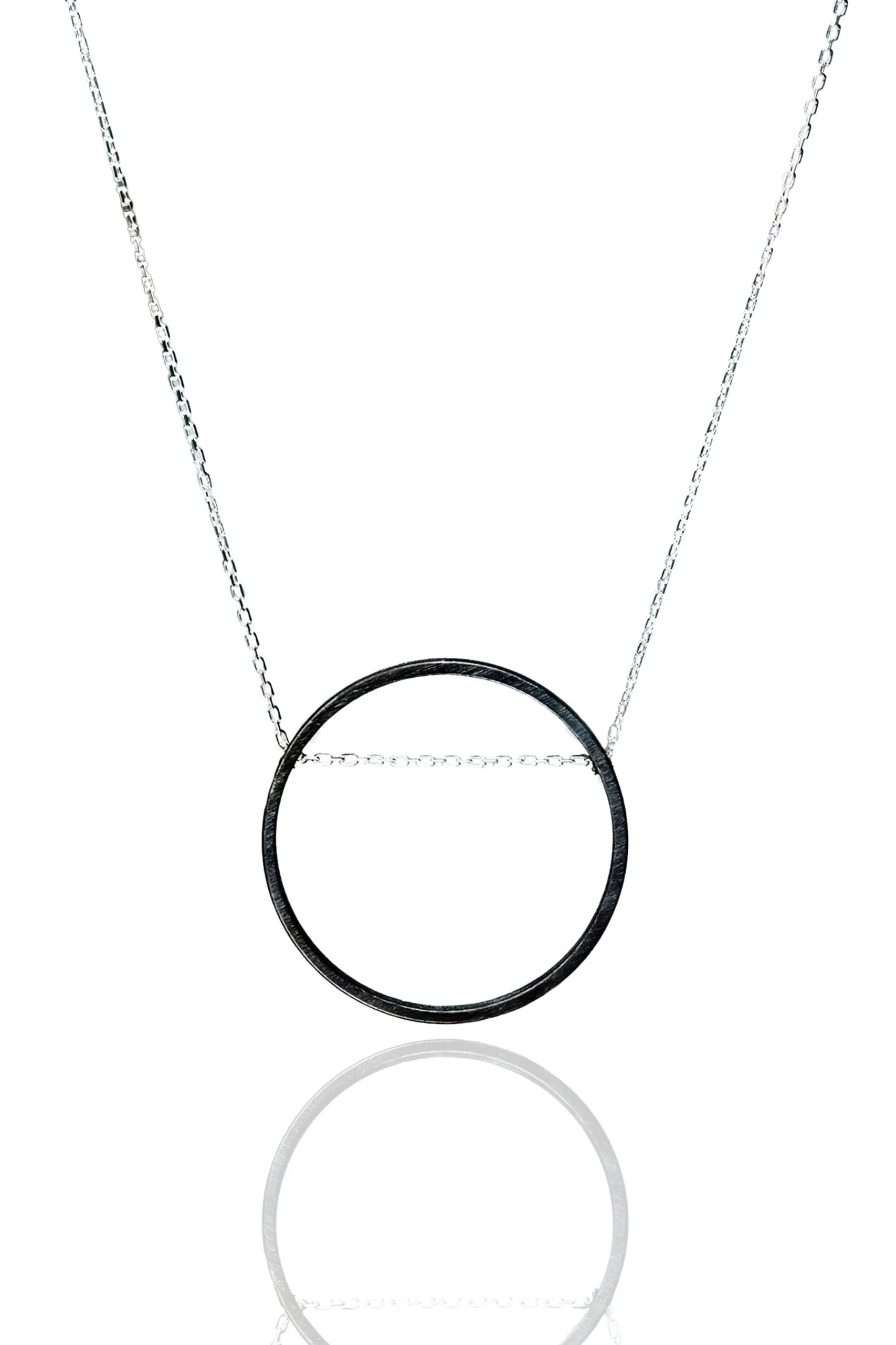 Handmade Jewellery | Circular handmade silver and bronze necklace main
