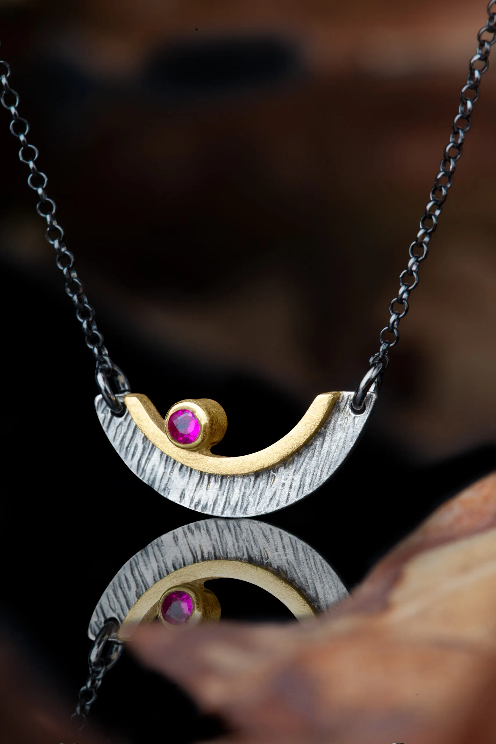 Handmade Jewellery | Textured handmade silver necklace gallery 3