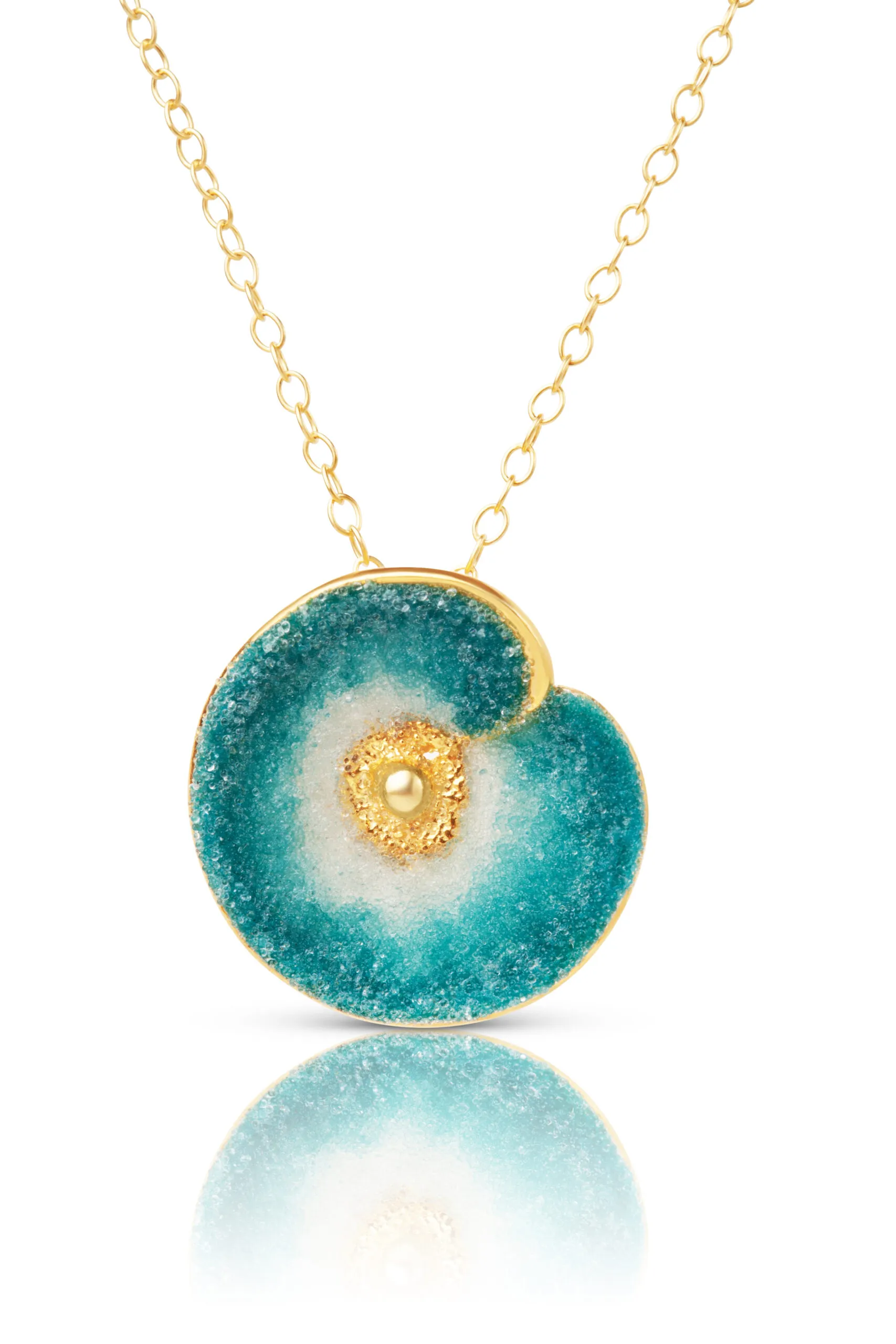 Handmade Jewellery | Flower handmade silver nano crystals necklace main