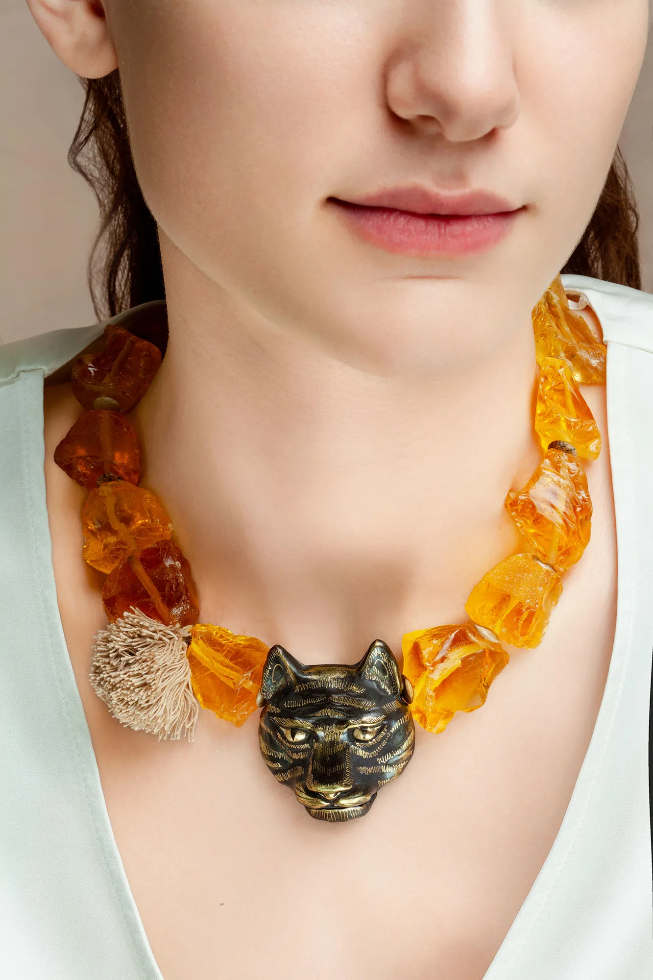 Handmade Jewellery | Tiger handmade bronze necklace gallery 2