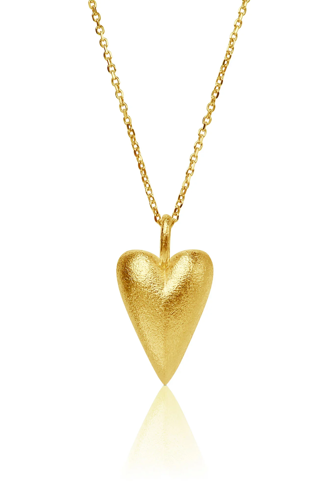 Handmade Jewellery | Handmade heart gold plated silver necklace main