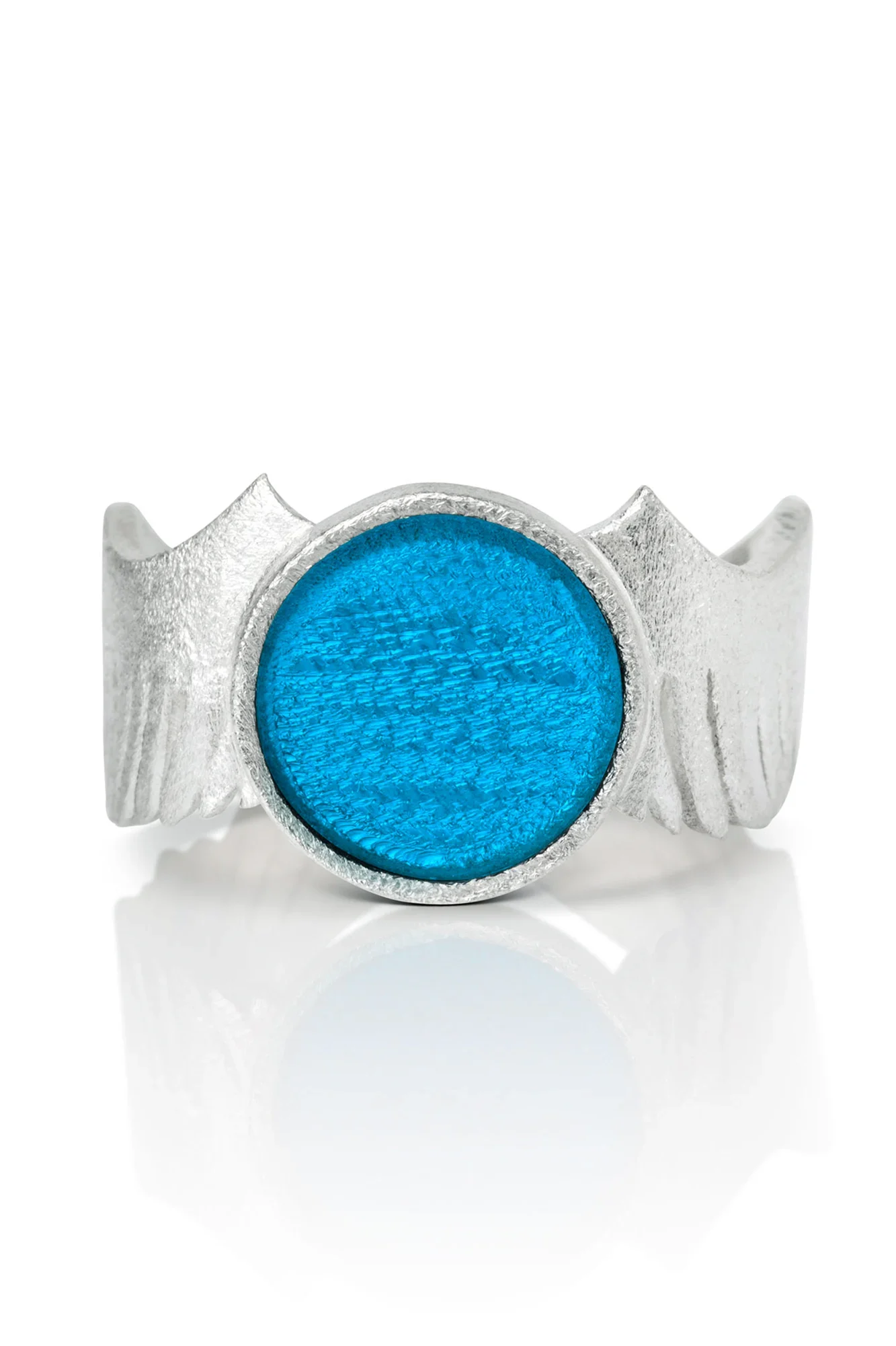 Handmade Jewellery | Wings handmade ring and blue enamel gallery 1