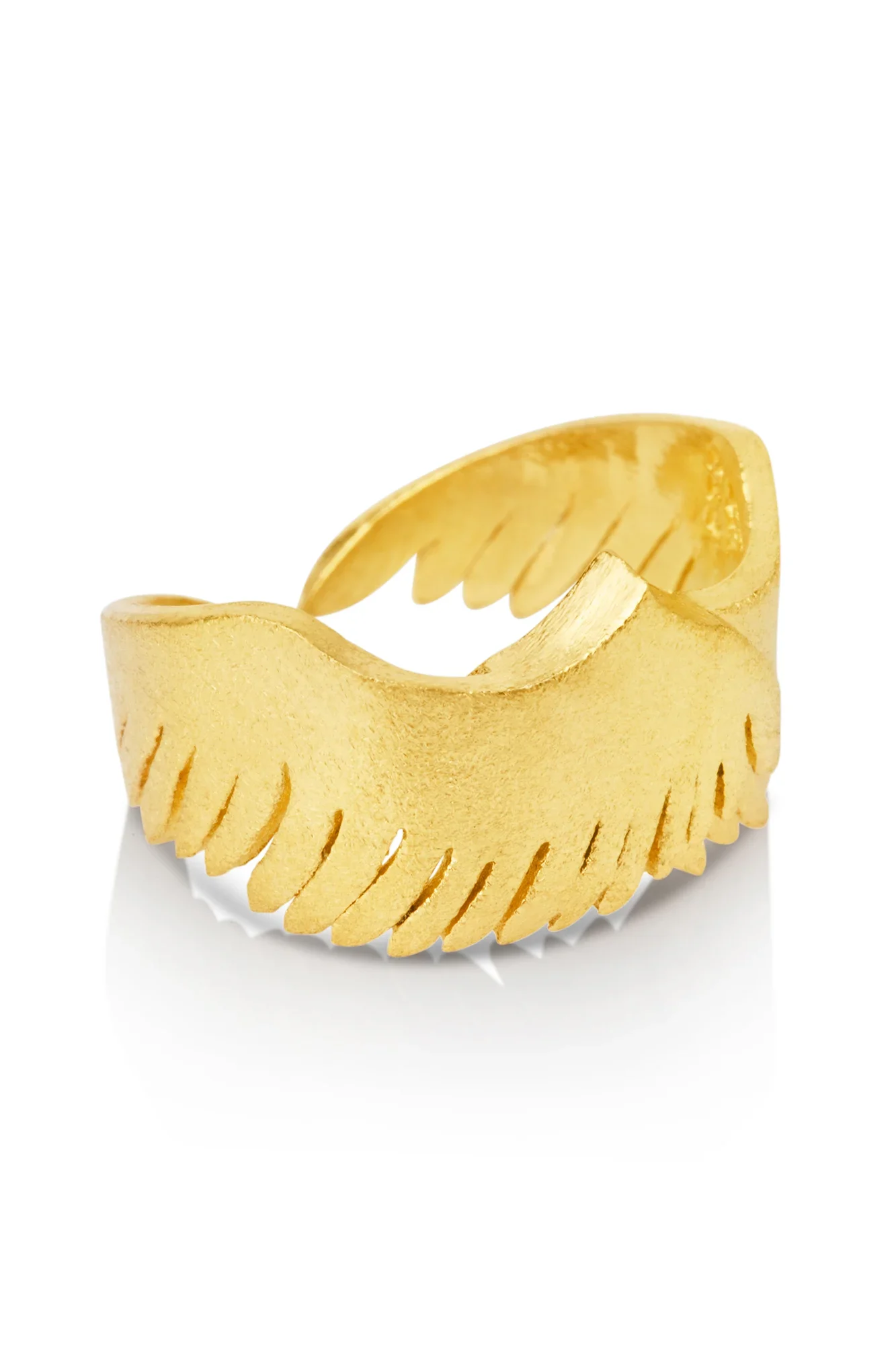 Handmade Jewellery | Angel wings handmade gold plated ring gallery 2