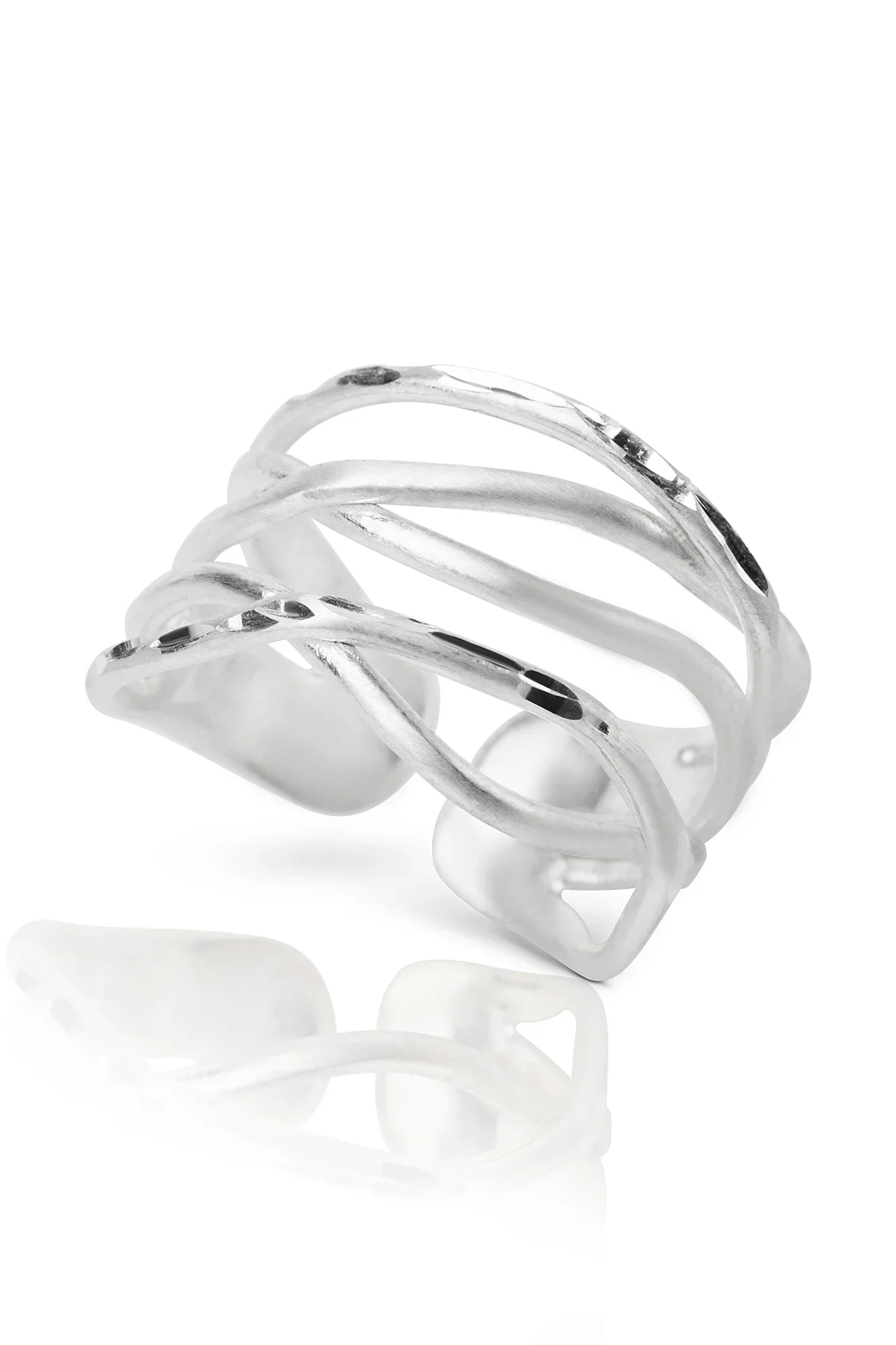 Handmade Jewellery | Waves minimal silver ring gallery 2