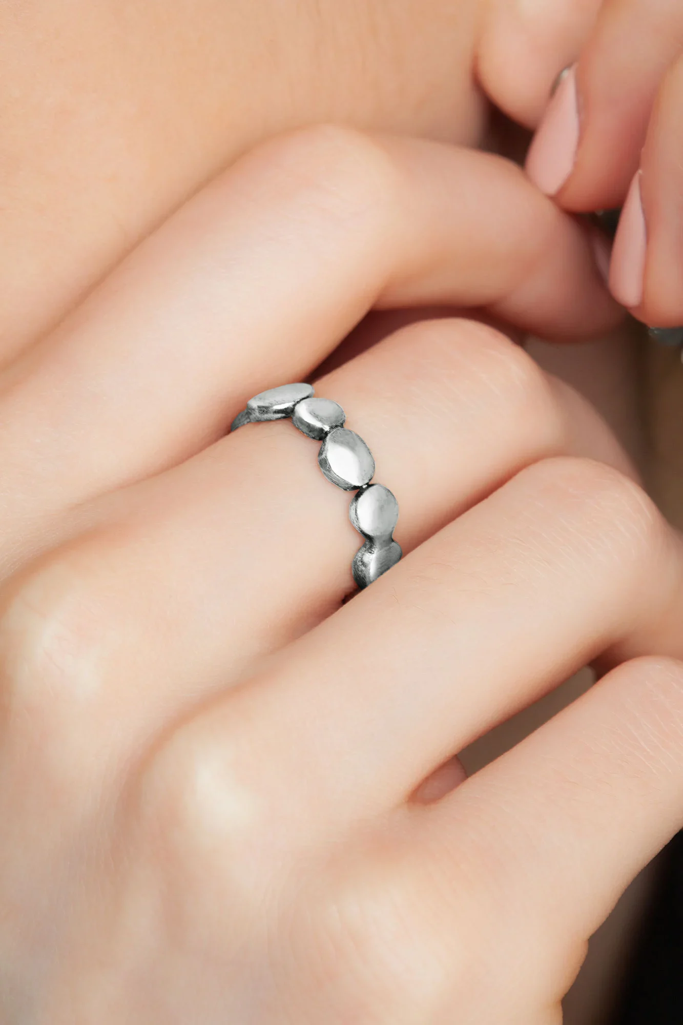 Handmade Jewellery | Bubble handmade minimal silver ring gallery 1